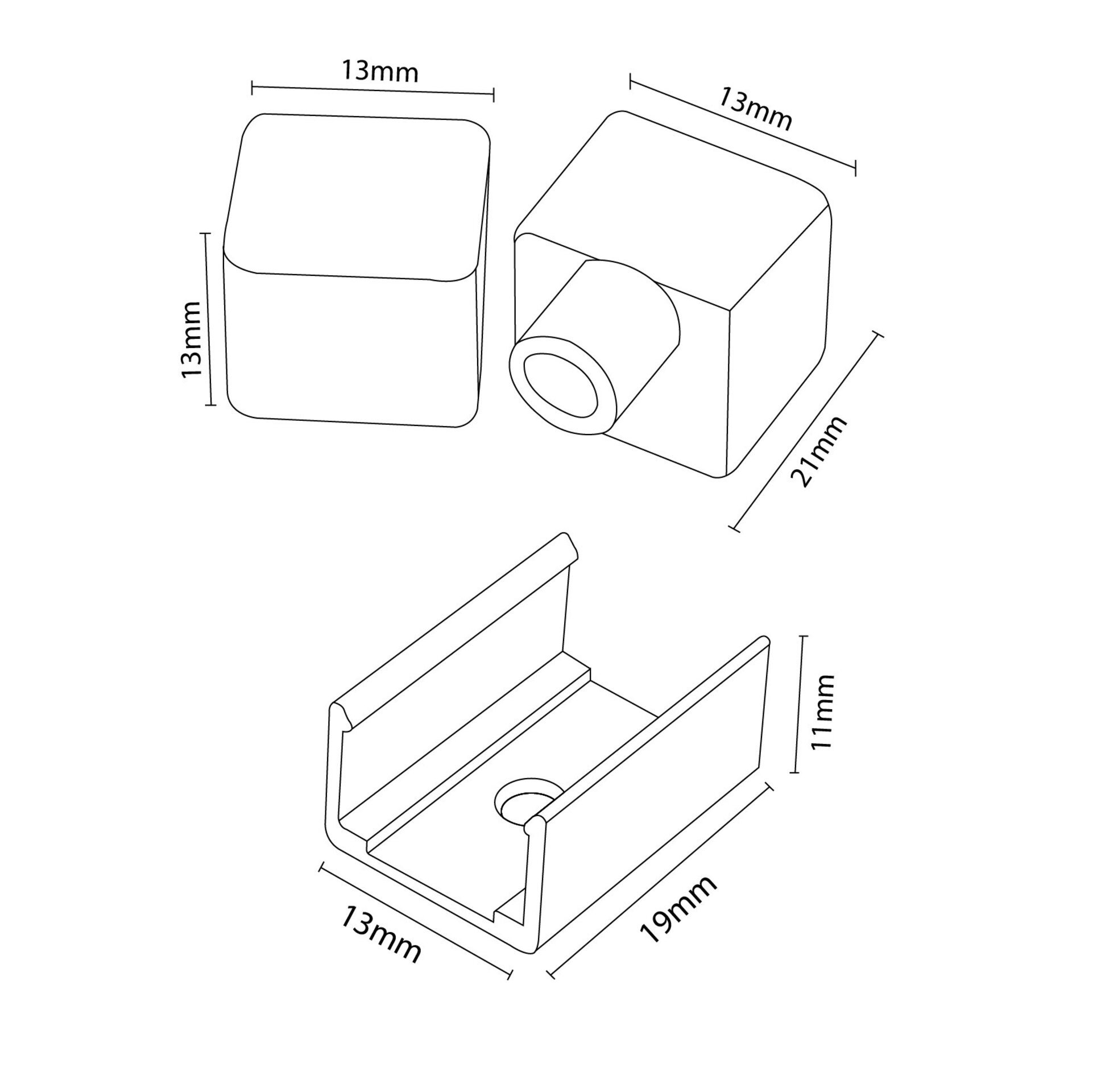 Pack Tapones y grapas para tira Funda Neón LM3973 - 2