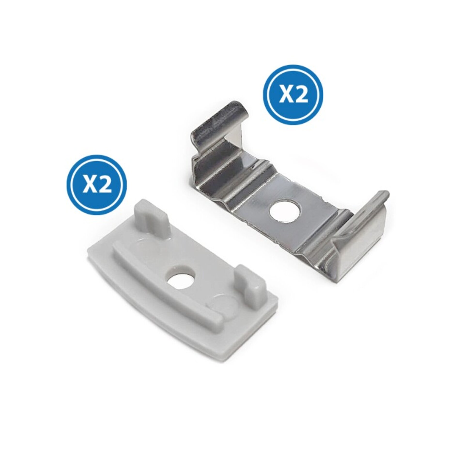 Pack 2 Tapones y 2 grapas para Perfil LM3729 - 1