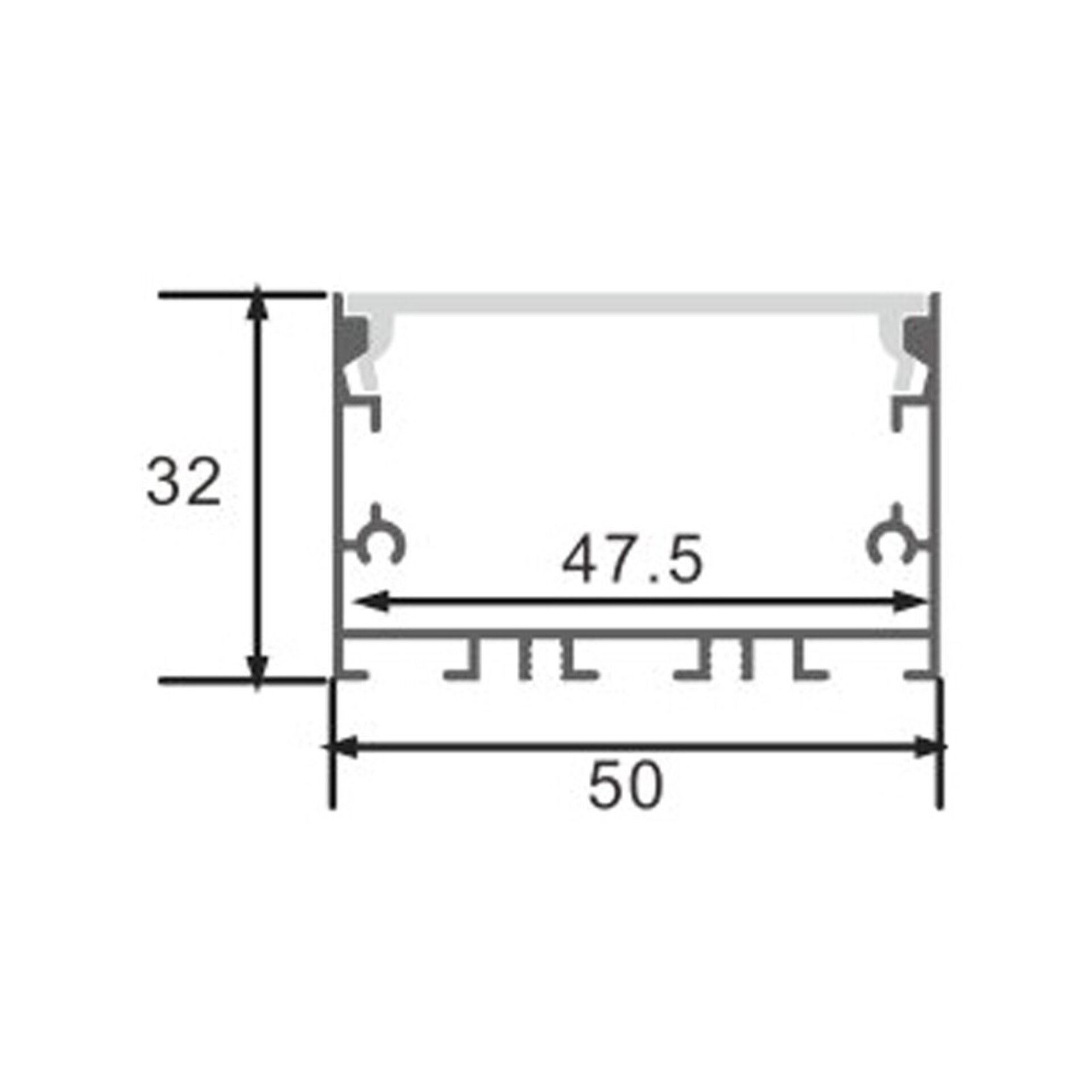 Perfil de aluminio Sixe Lacado Blanco - 2 metros - 2