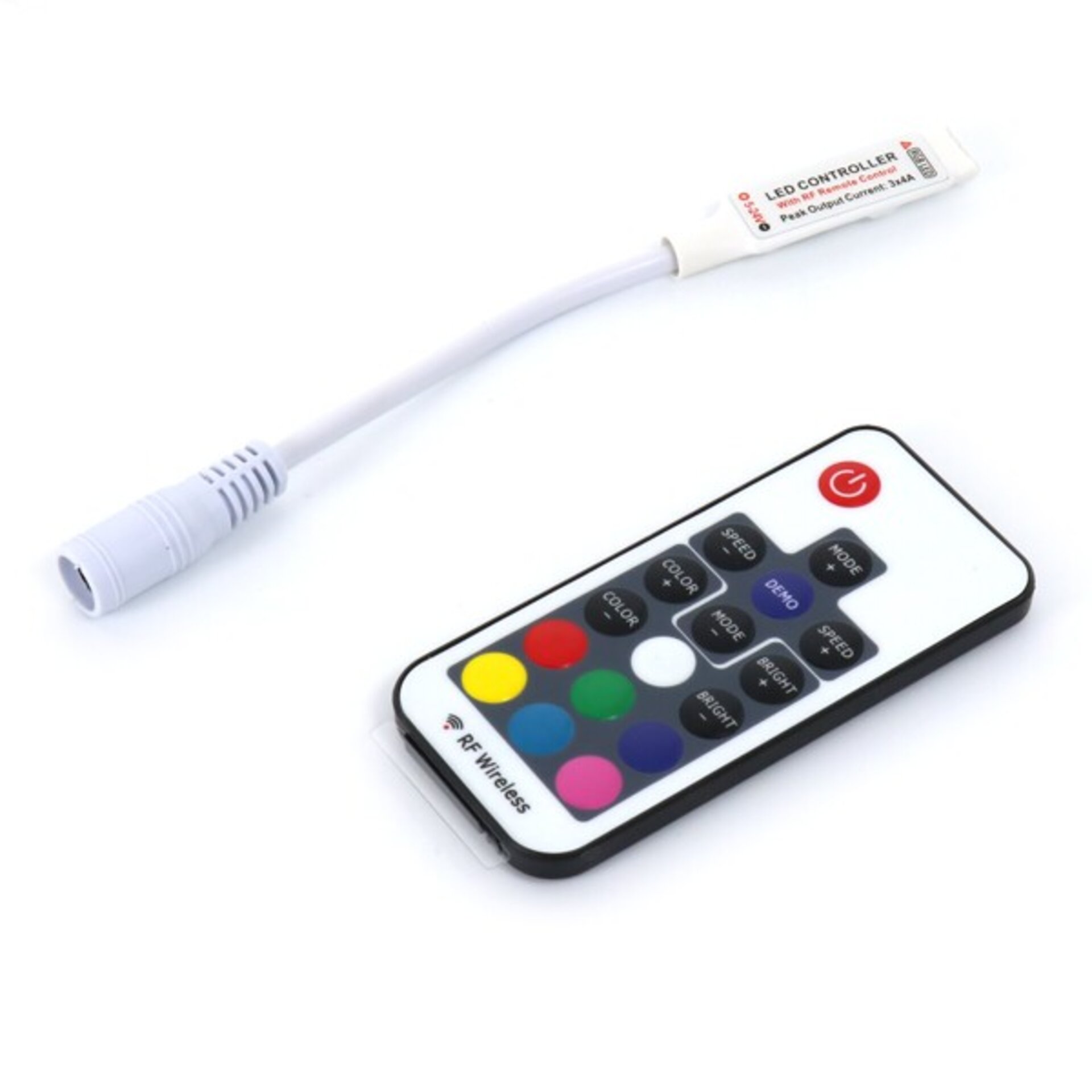 Controlador mini para tiras led RGB con control remoto por RF - 1