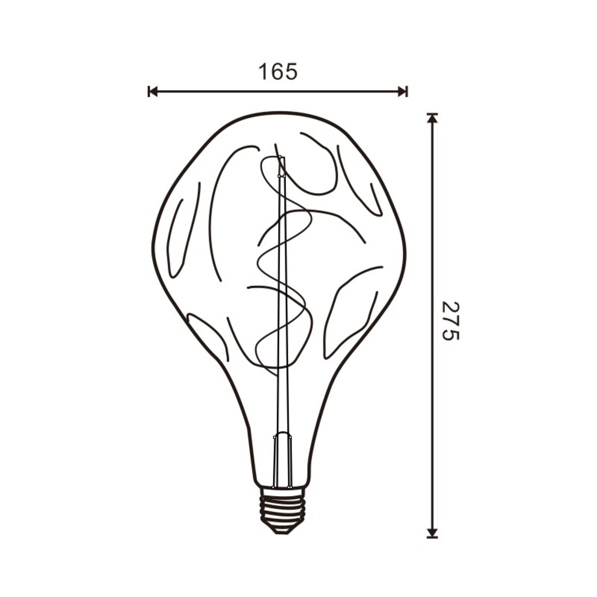 Bombilla LED Filamento Espiral E27 A165 4W ambar - 2