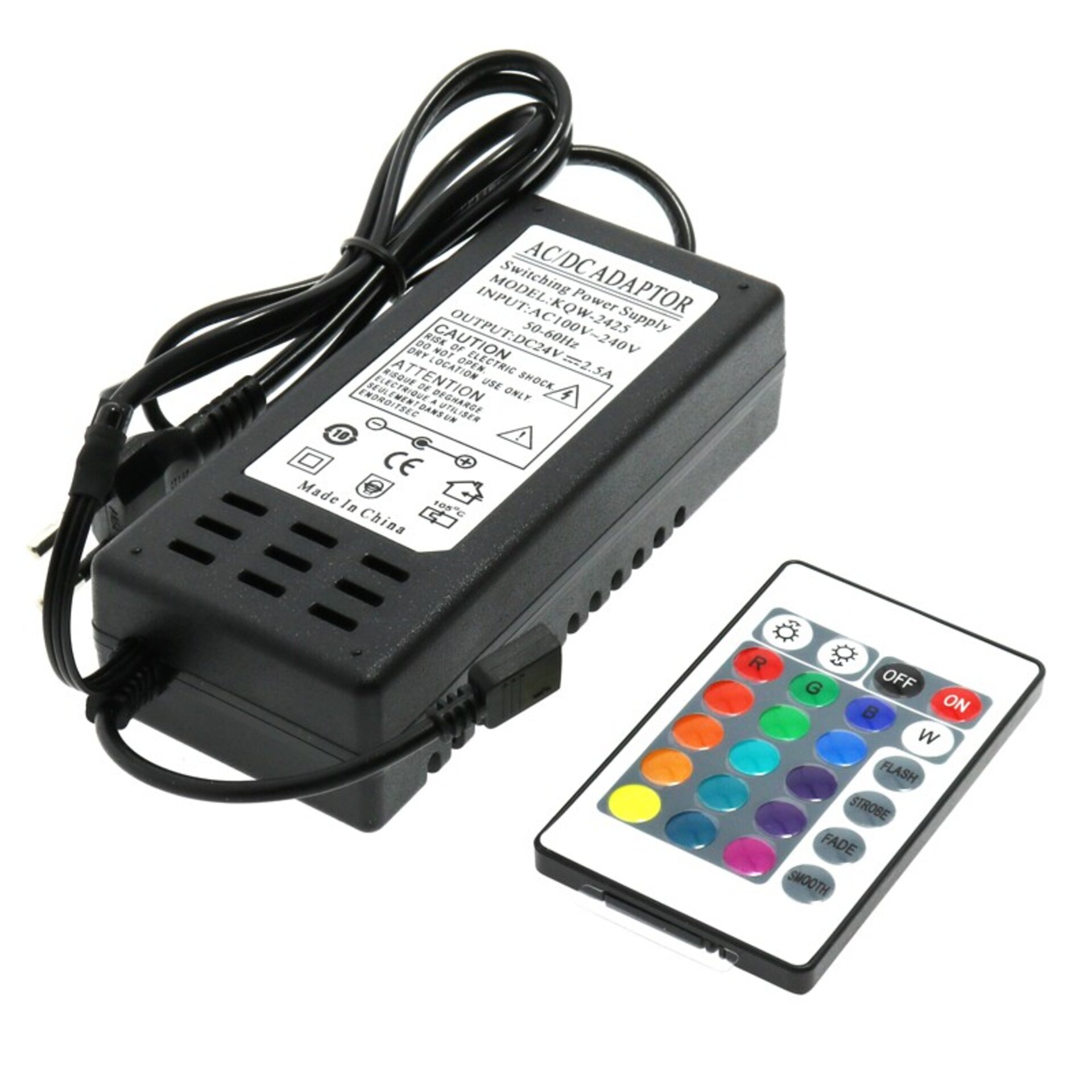 Adaptador de Corriente para tiras LED RGB 60W 24VDC - 1