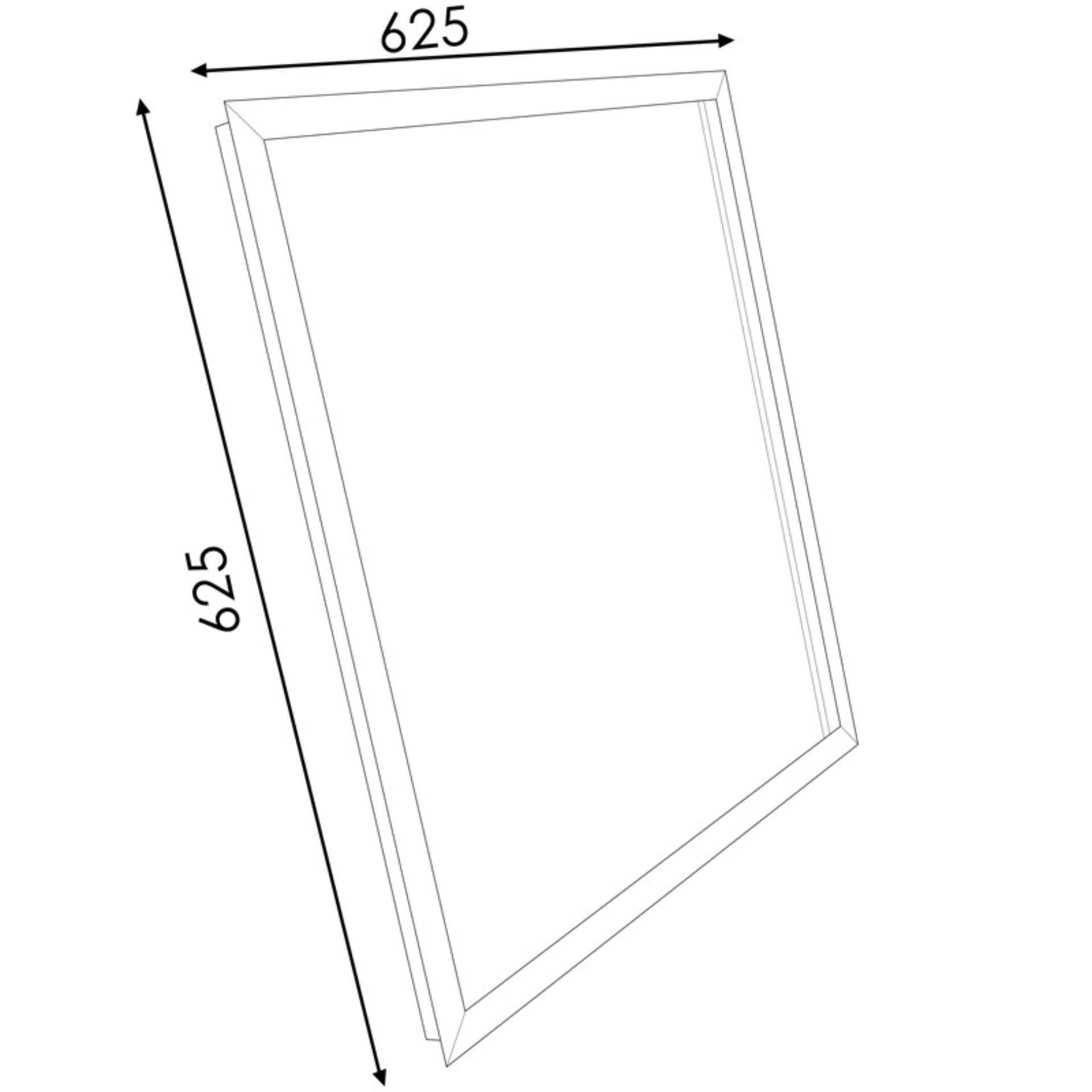 Marco de empotrar de Panel 60X60 Blanco (Desmontado) - 2