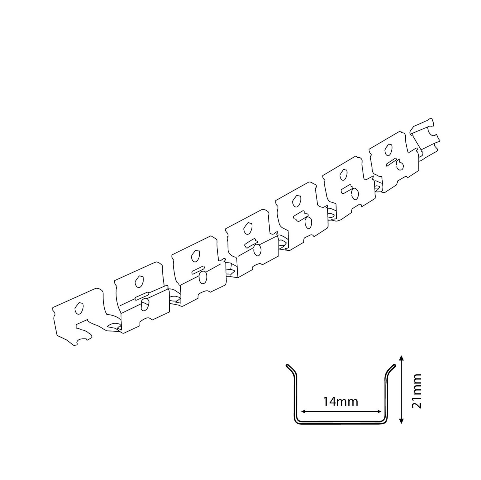 Perfil flexible de aluminio 20X14 mm para neónes o funda de silicona - DSC - 2