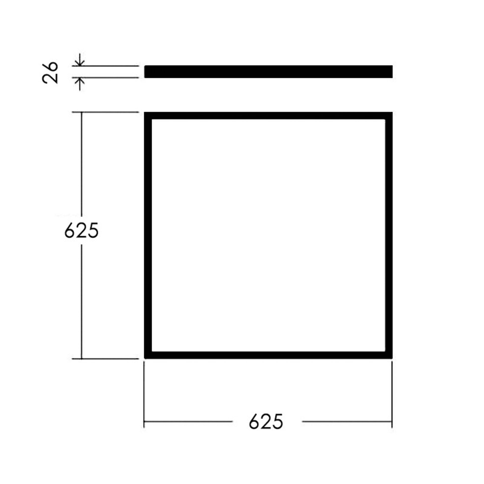 Marco de empotrar de Panel 60X60 Blanco - 2