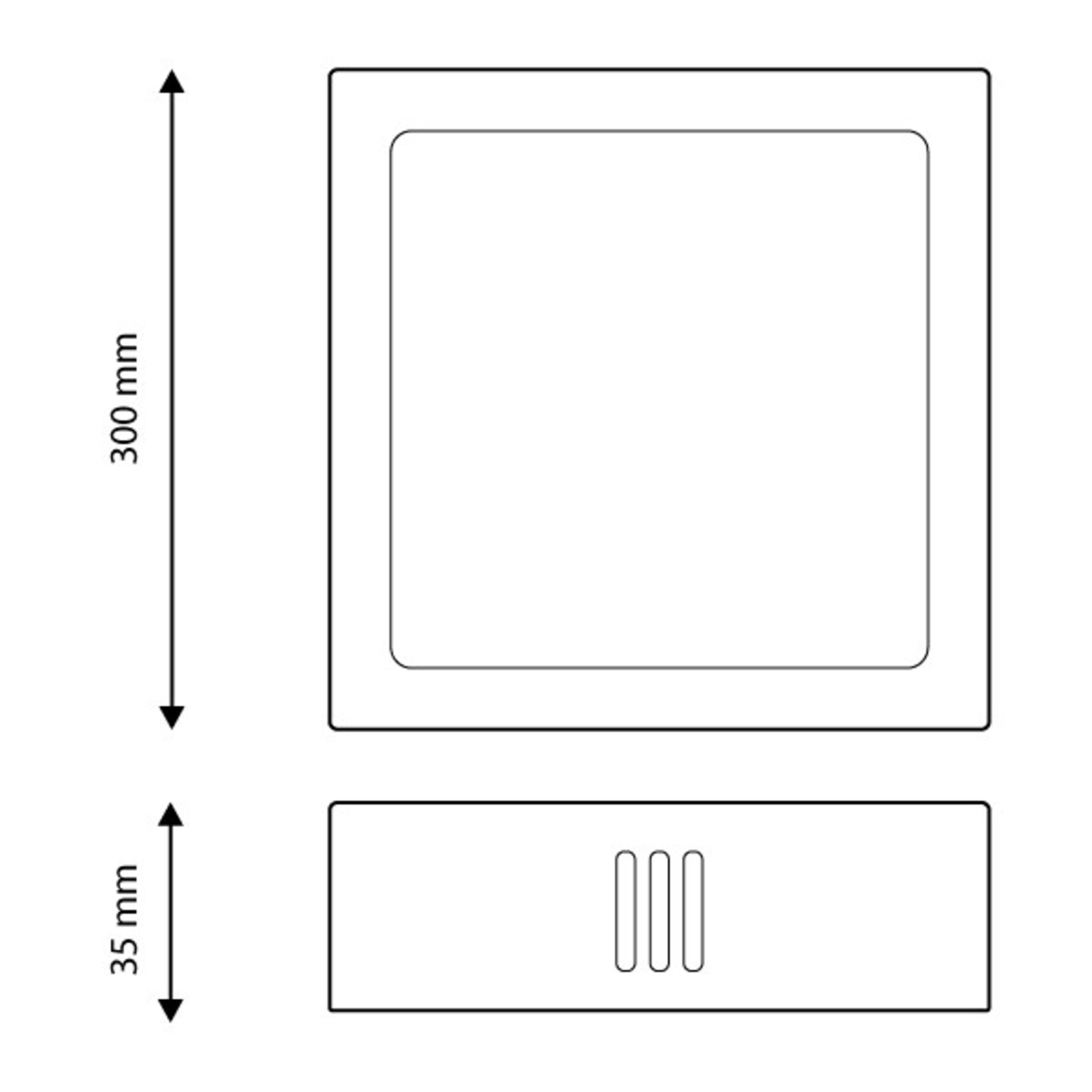 Panel de Superficie Níquel Cuadrado 25W CCT - 2