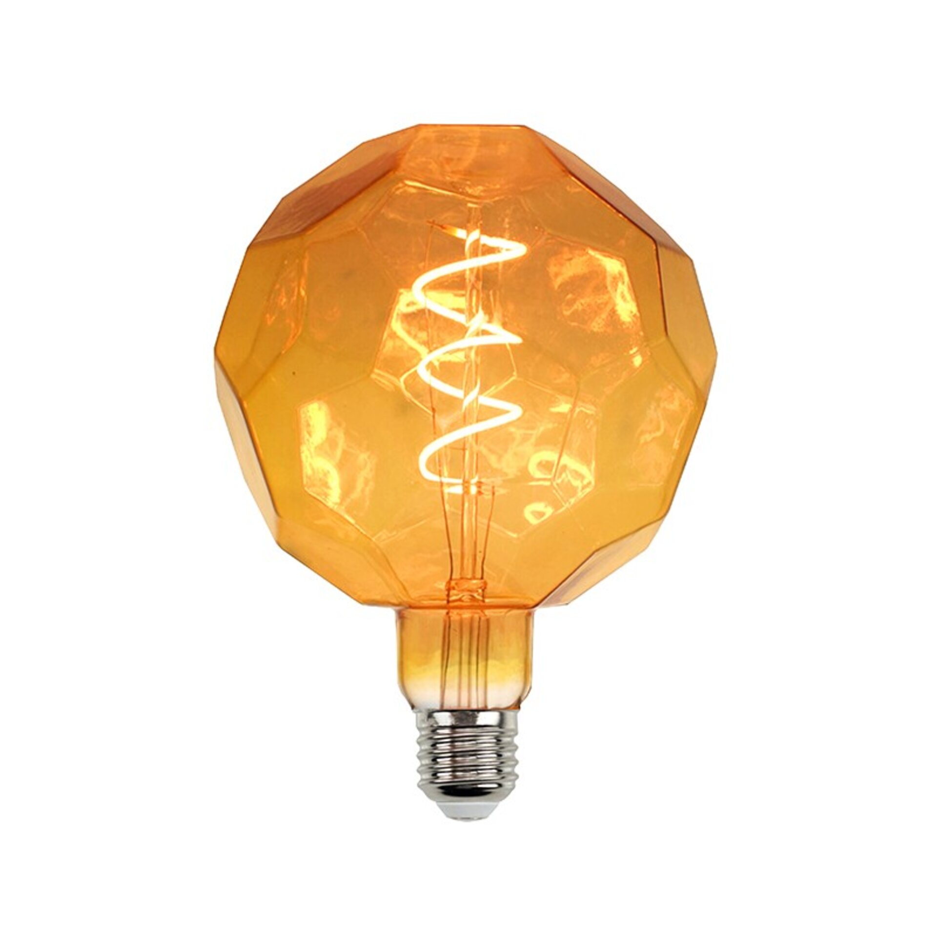Bombilla LED Filamento Espiral E27 G125 Ball 4W ambar - 1
