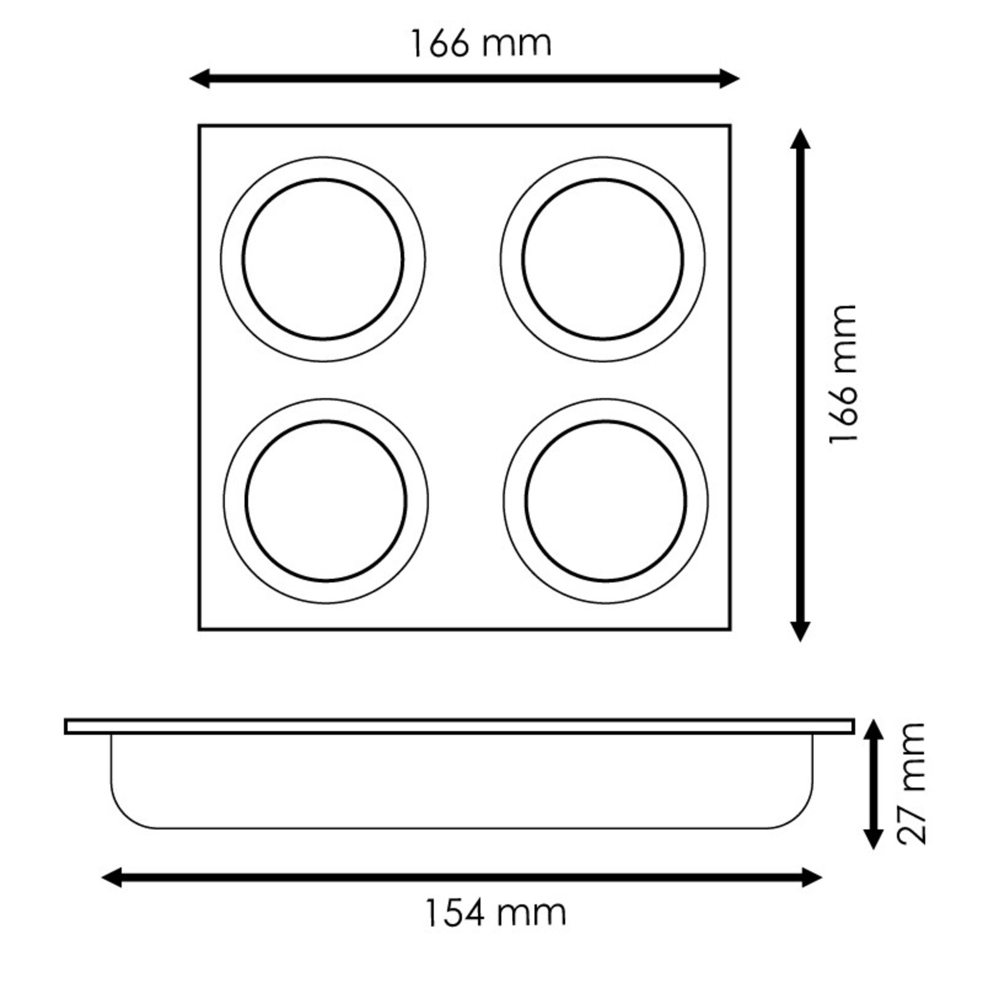 Aro Empotrable 4L para módulo Cobfix 10W - 2