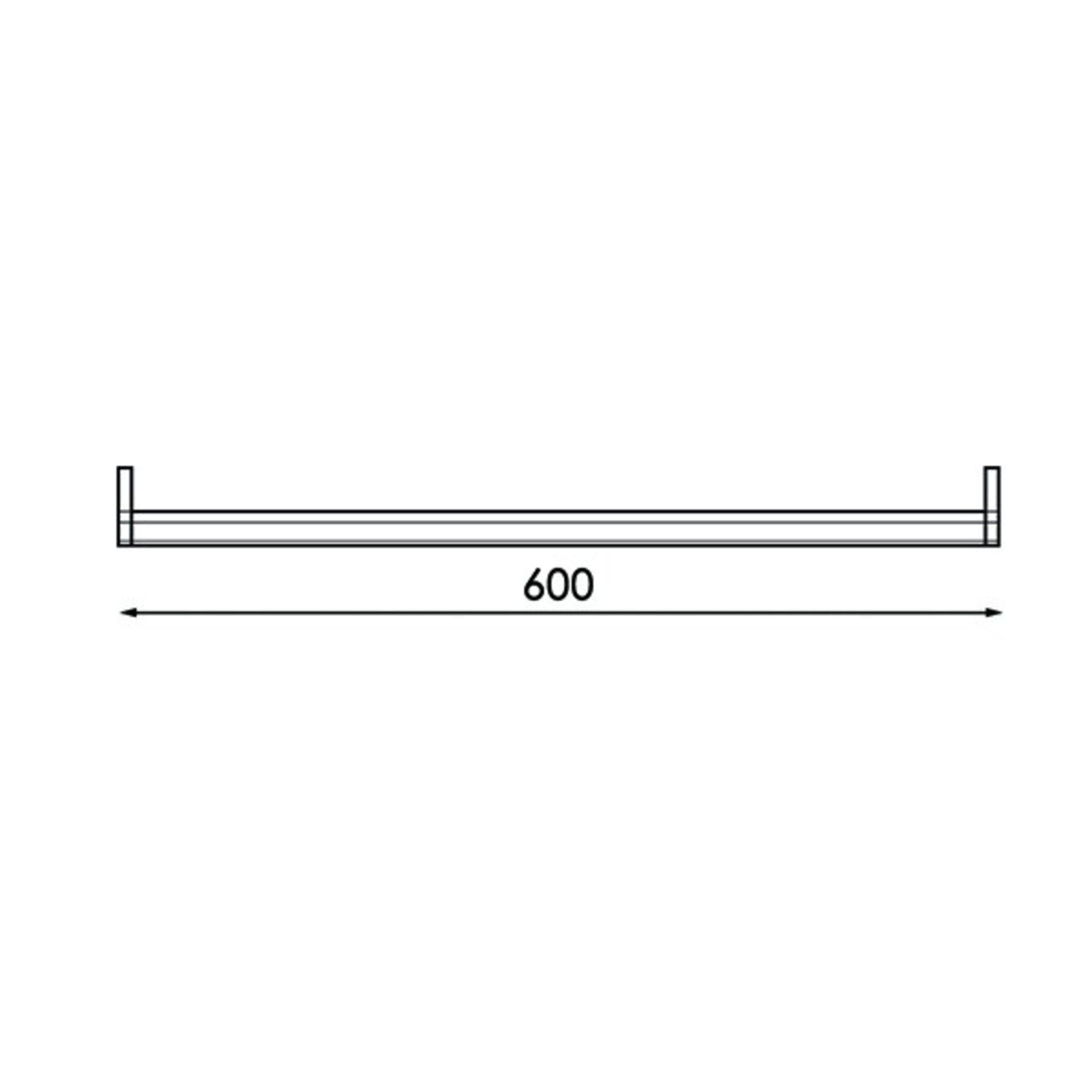 Soporte para tubo LED 600 mm Zaslon - Conexian un lado - 2