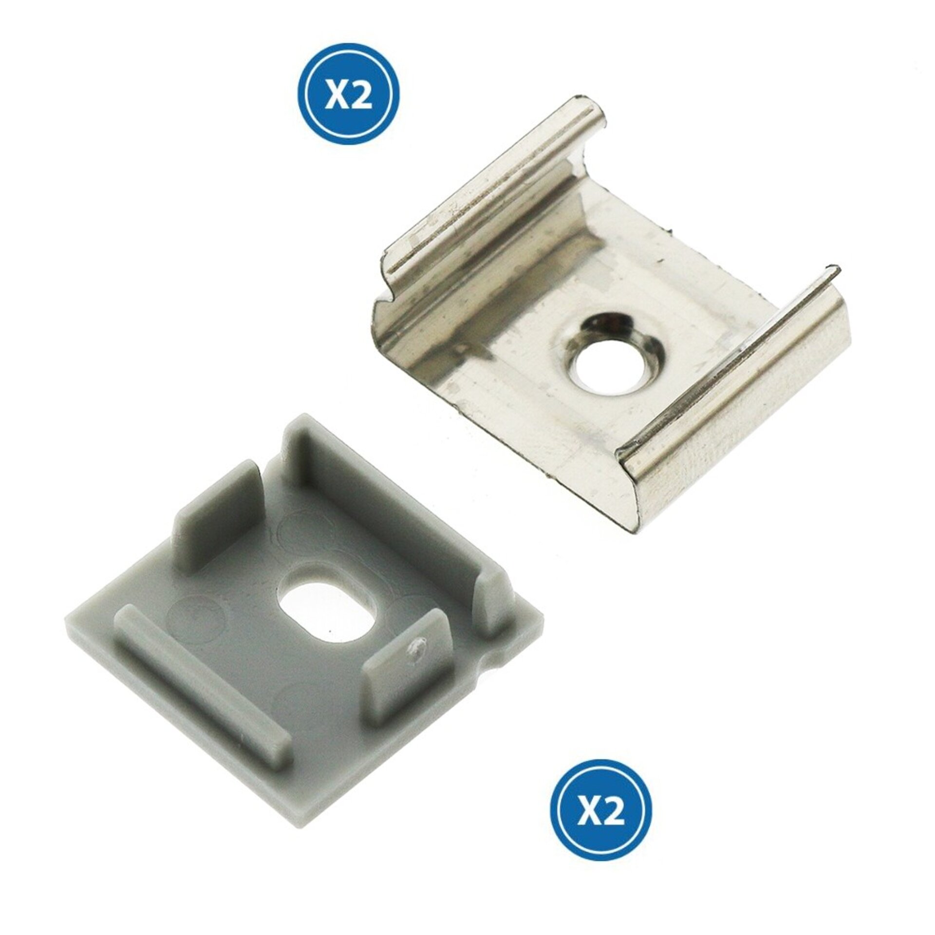 Pack 2 Tapones y 2 grapas para Perfil LM3765 - 1