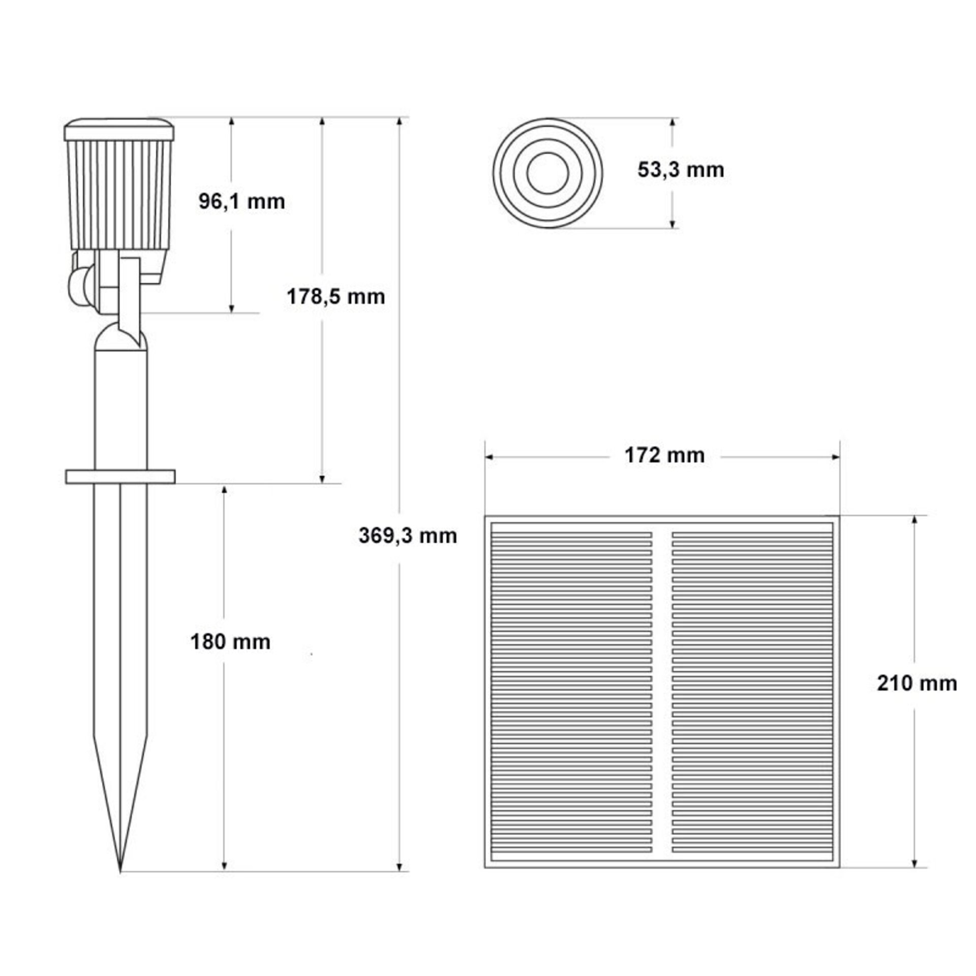 Kit de 4 Focos Solares LED con Pincho Roxi - 2