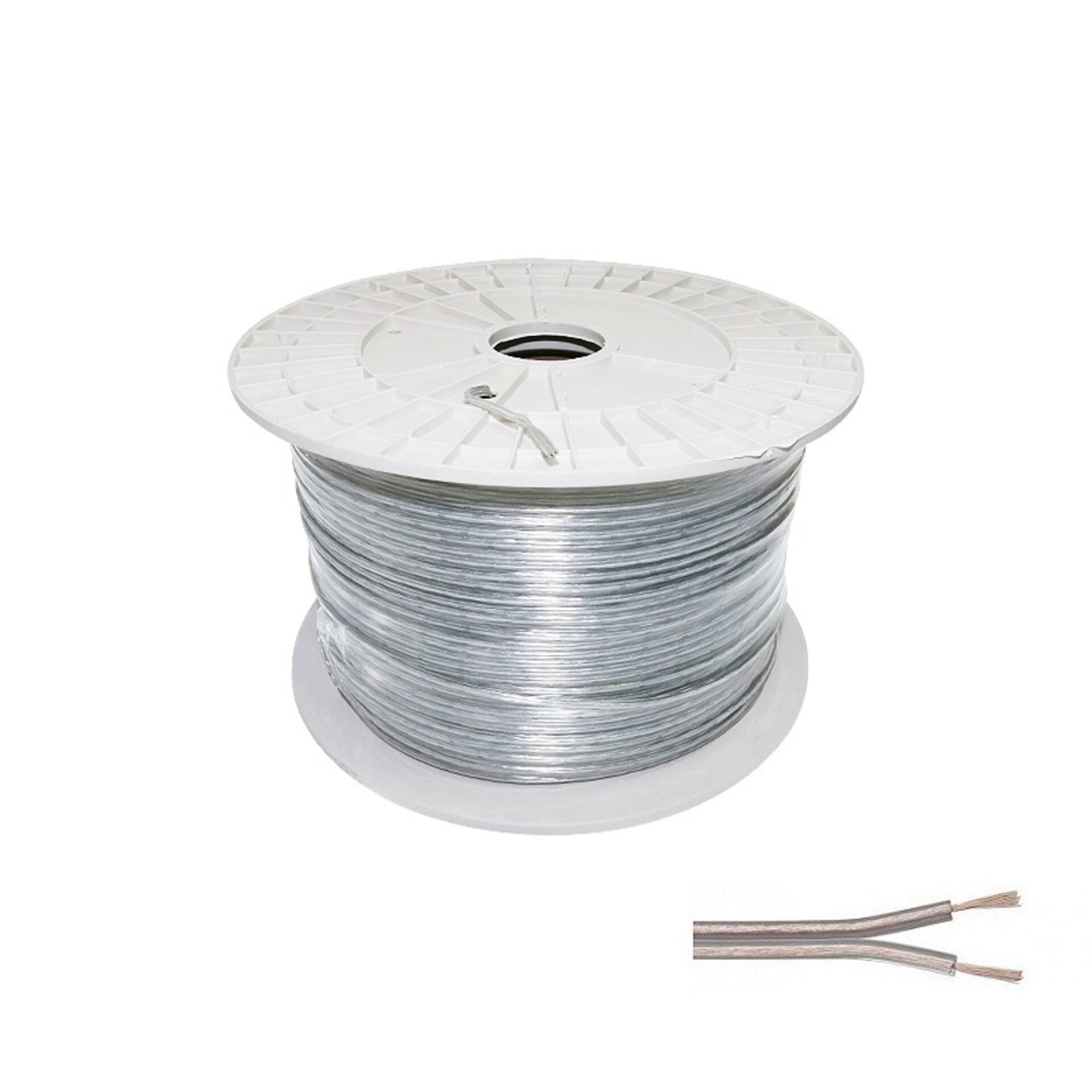 Cable Eléctrico Plano Manguera 2x0.5mm² para Tiras LED Monocolor - 500 metros - 1