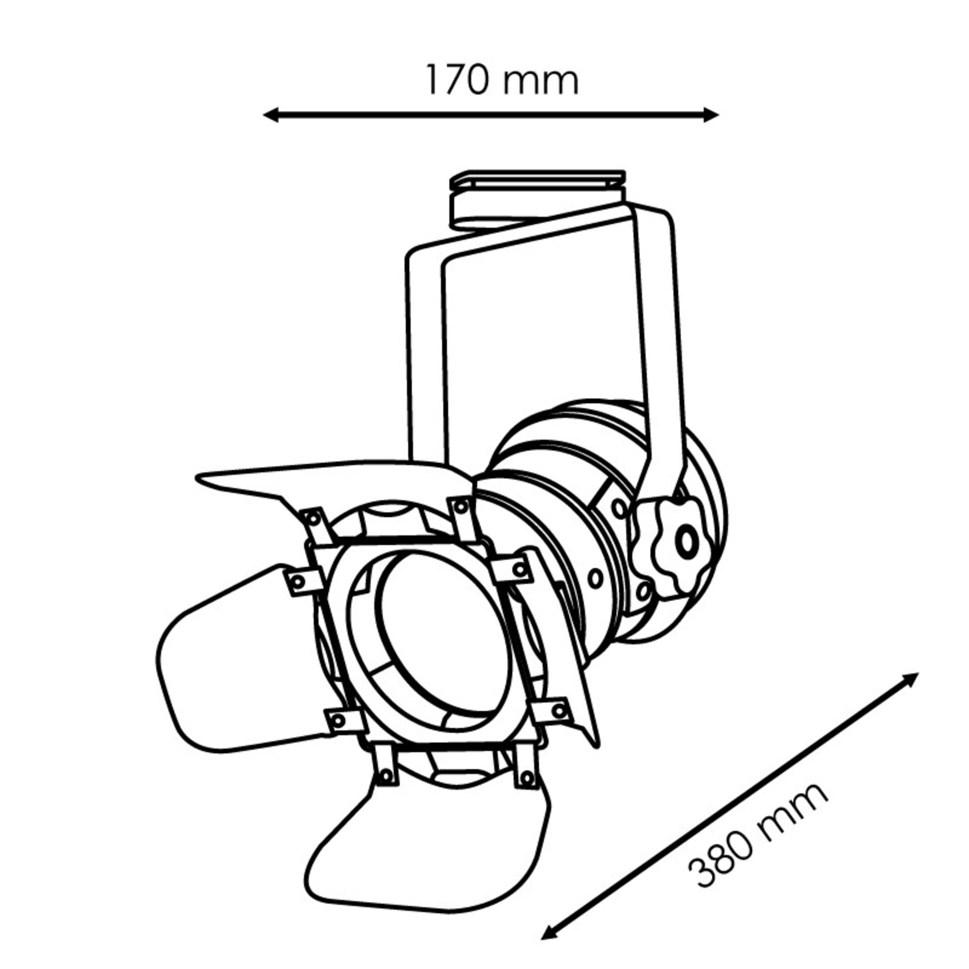 Foco portalamparas E27 para carril Movie Monofasico - 2
