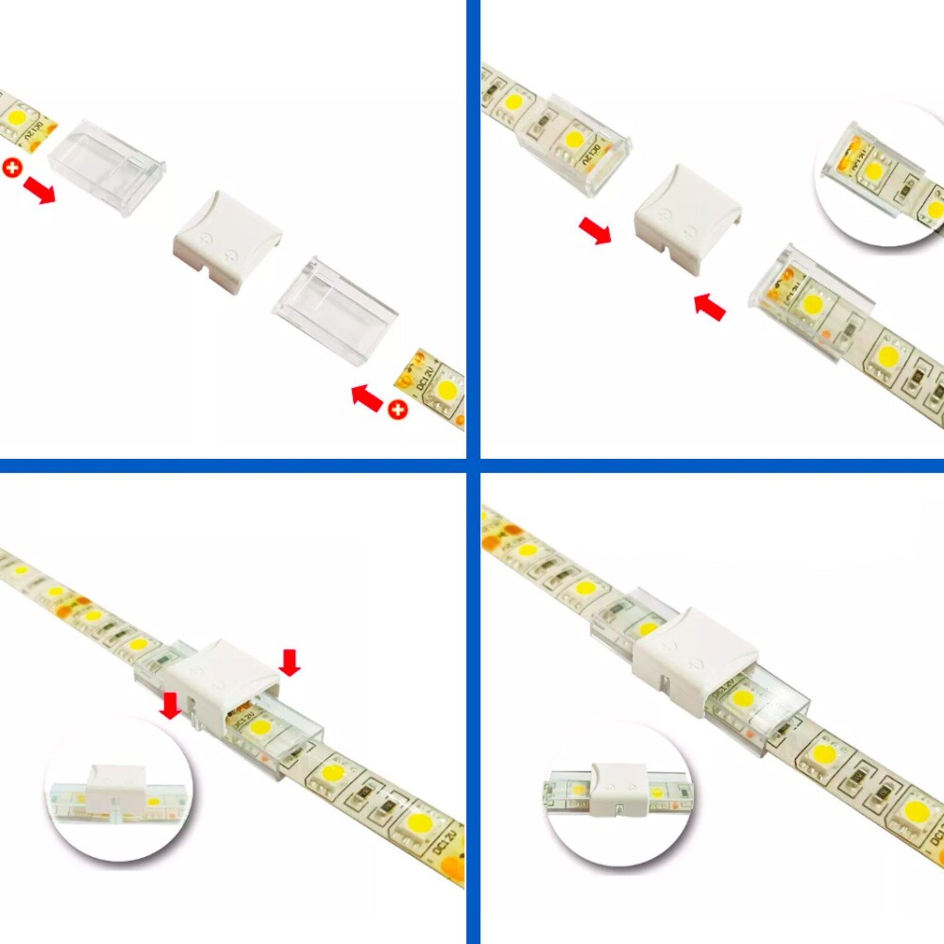 Conector intermedio para Tira LED IP68 10MM out 8MM in 2PIN - 3