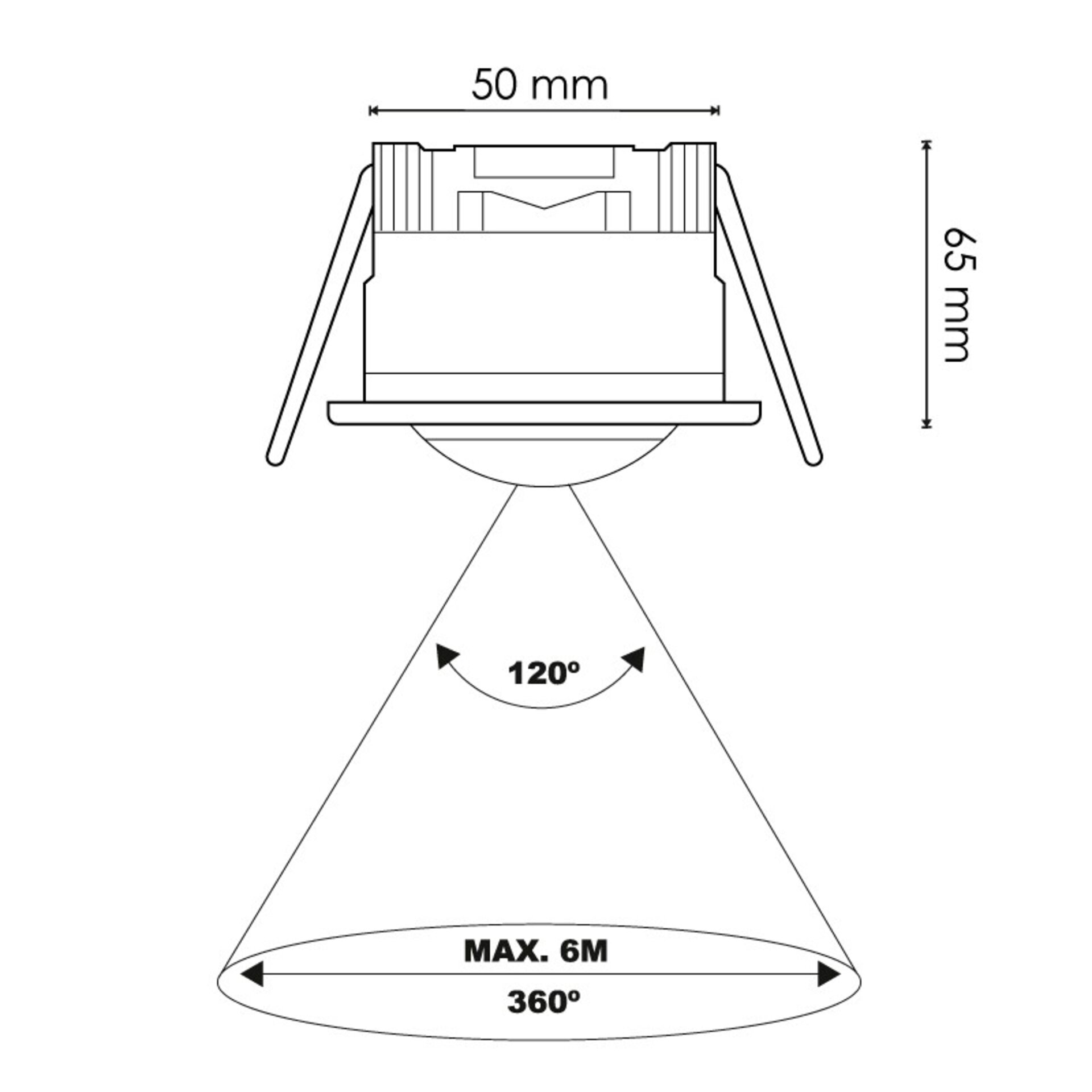 Detector de movimiento PIR 360º Empotrable Silver - 2