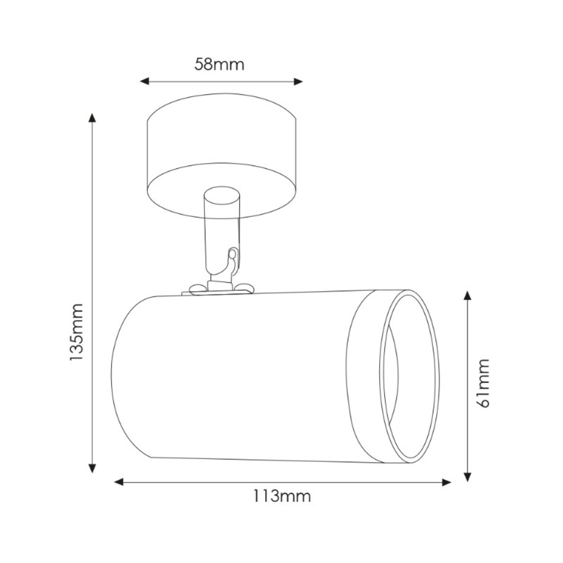 Aplique de Techo GU10 Orientable City 1 Foco - 2