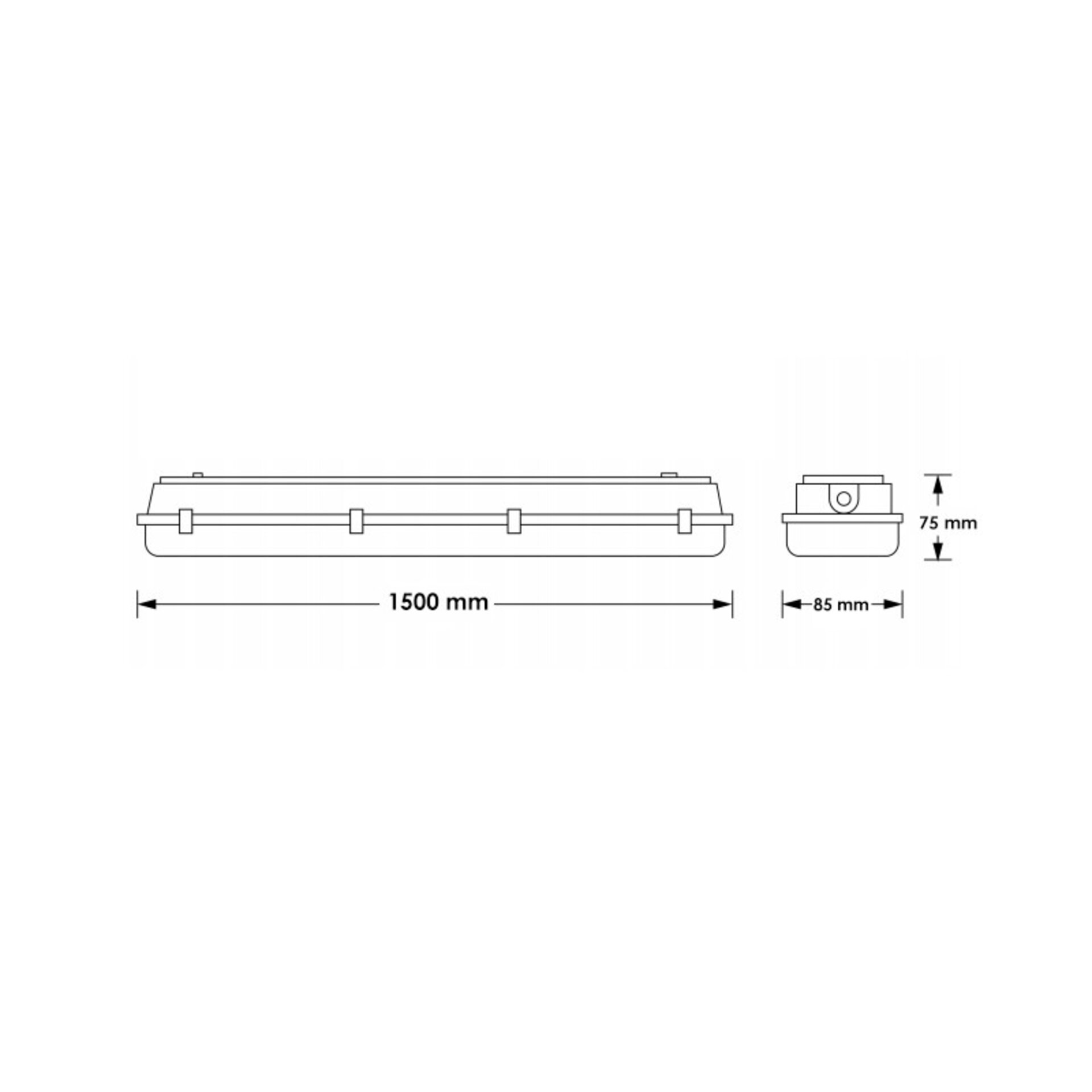 Pantalla estanca LED Proline 50W 1500mm CCT Enlazable - 2