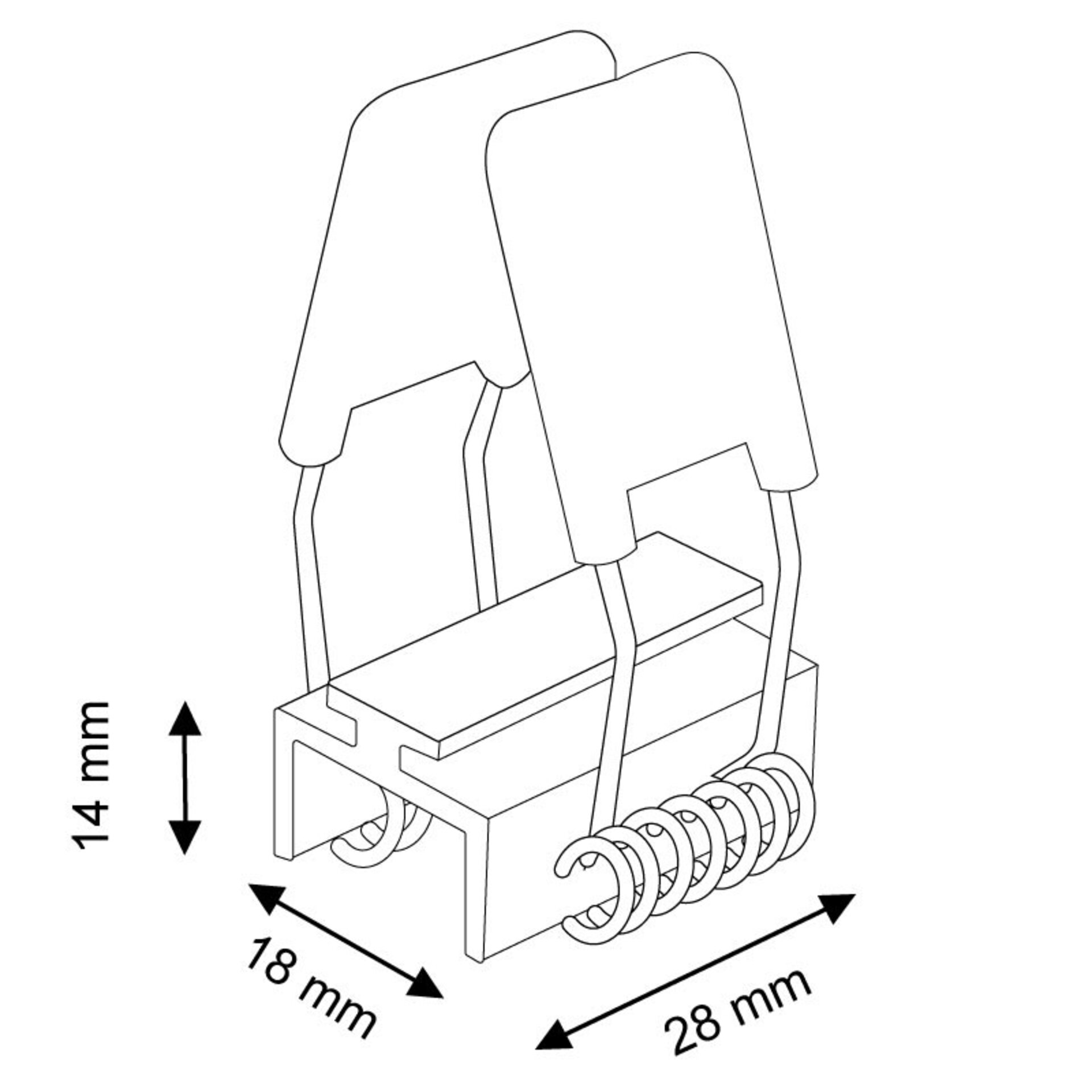 Grapas Para Carril magnético Serie 16mm Empotrable - 2