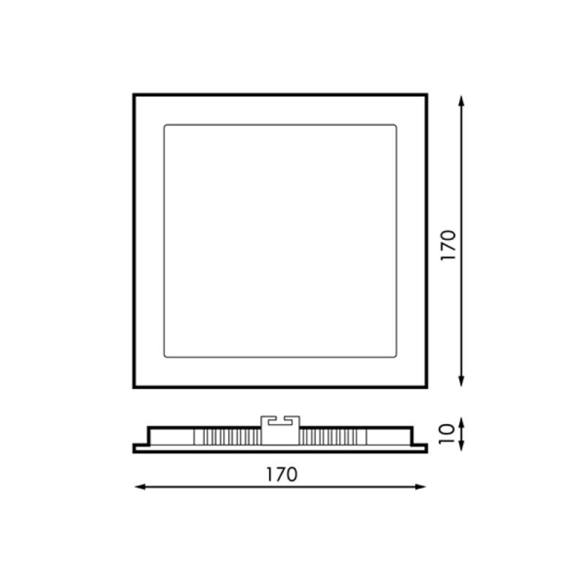 Panel LED Cuadrado Níquel 12W CCT - 2