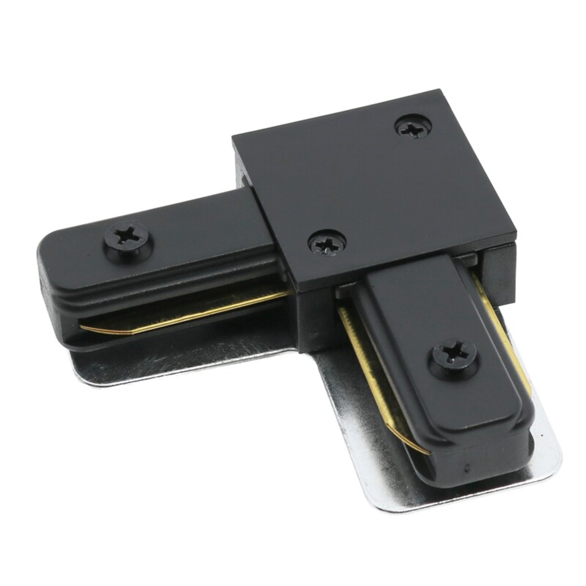 Conector en L Para Carril MonofaÌsico  Negro - 1