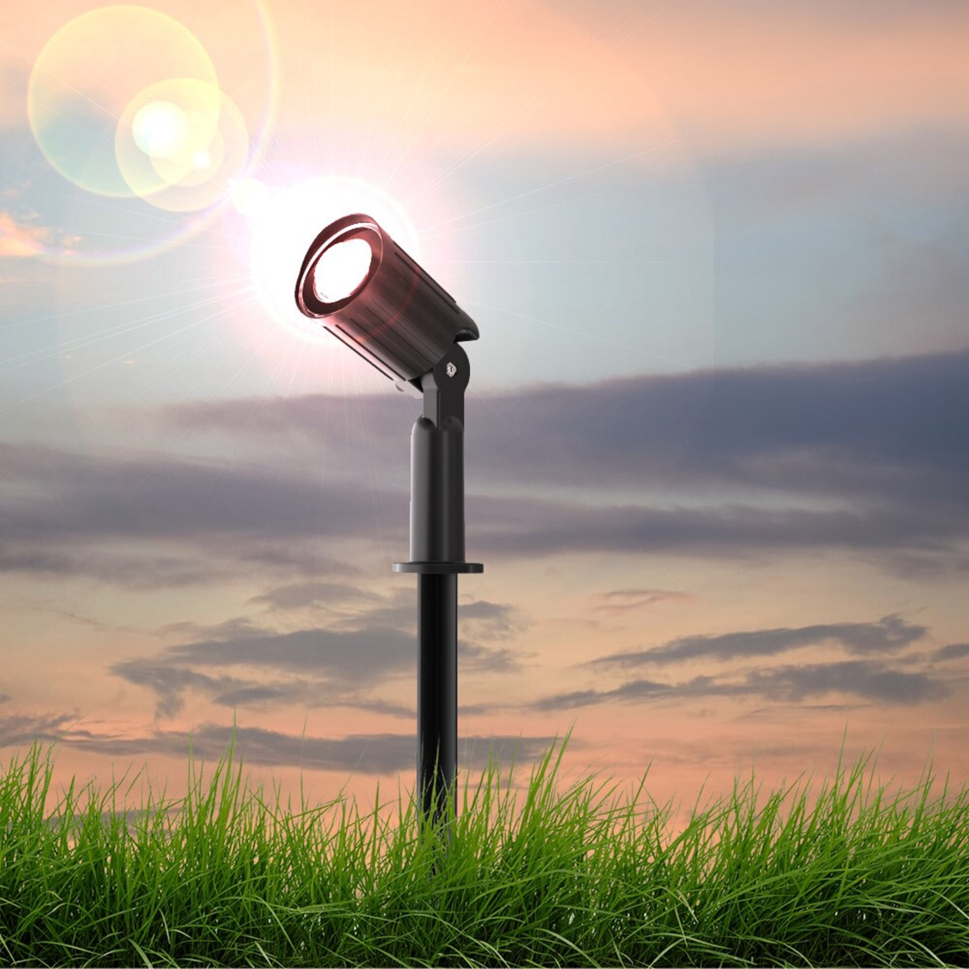 Kit de 4 Focos Solares LED con Pincho Roxi - 4