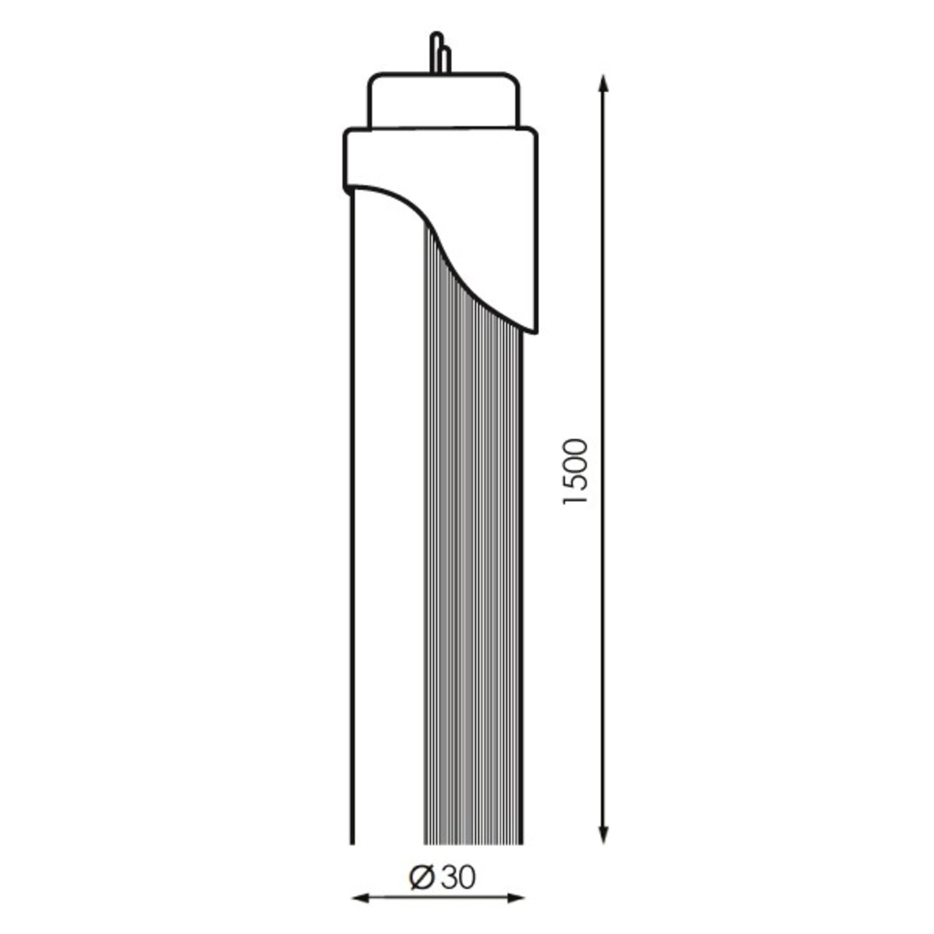 Tubo de LED T8 1500 mm Ekran 24W Conexian Dos Laterales - DSC - 2