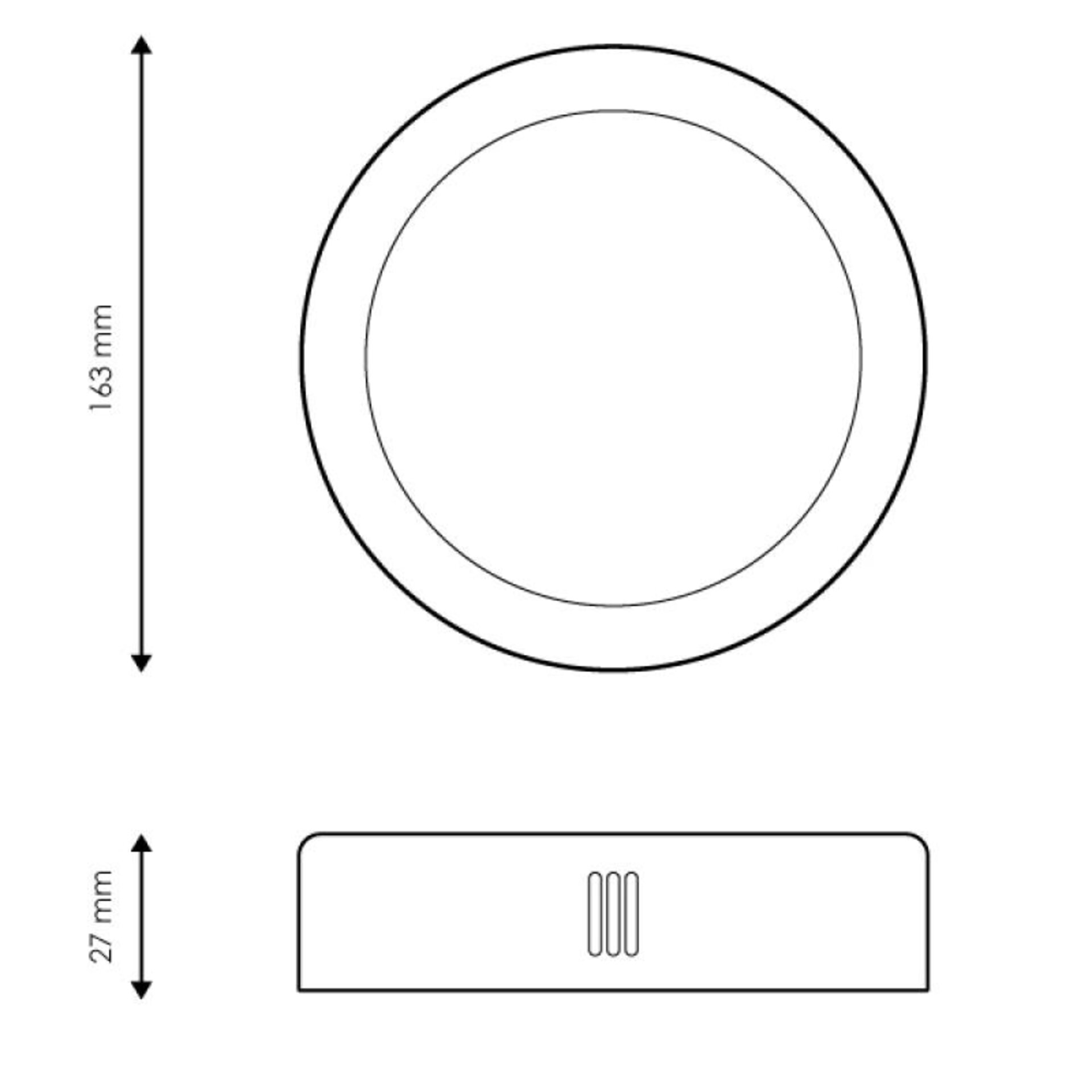 Panel de Superficie Níquel Circular 12W CCT - 2