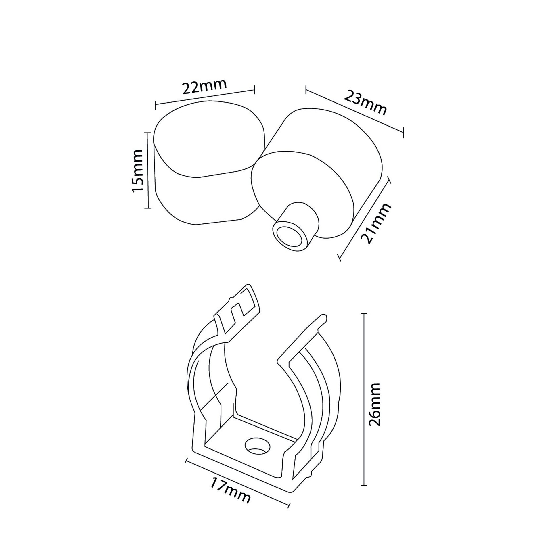 Pack Tapones y grapas para tira Funda Neón LM3981 - 2