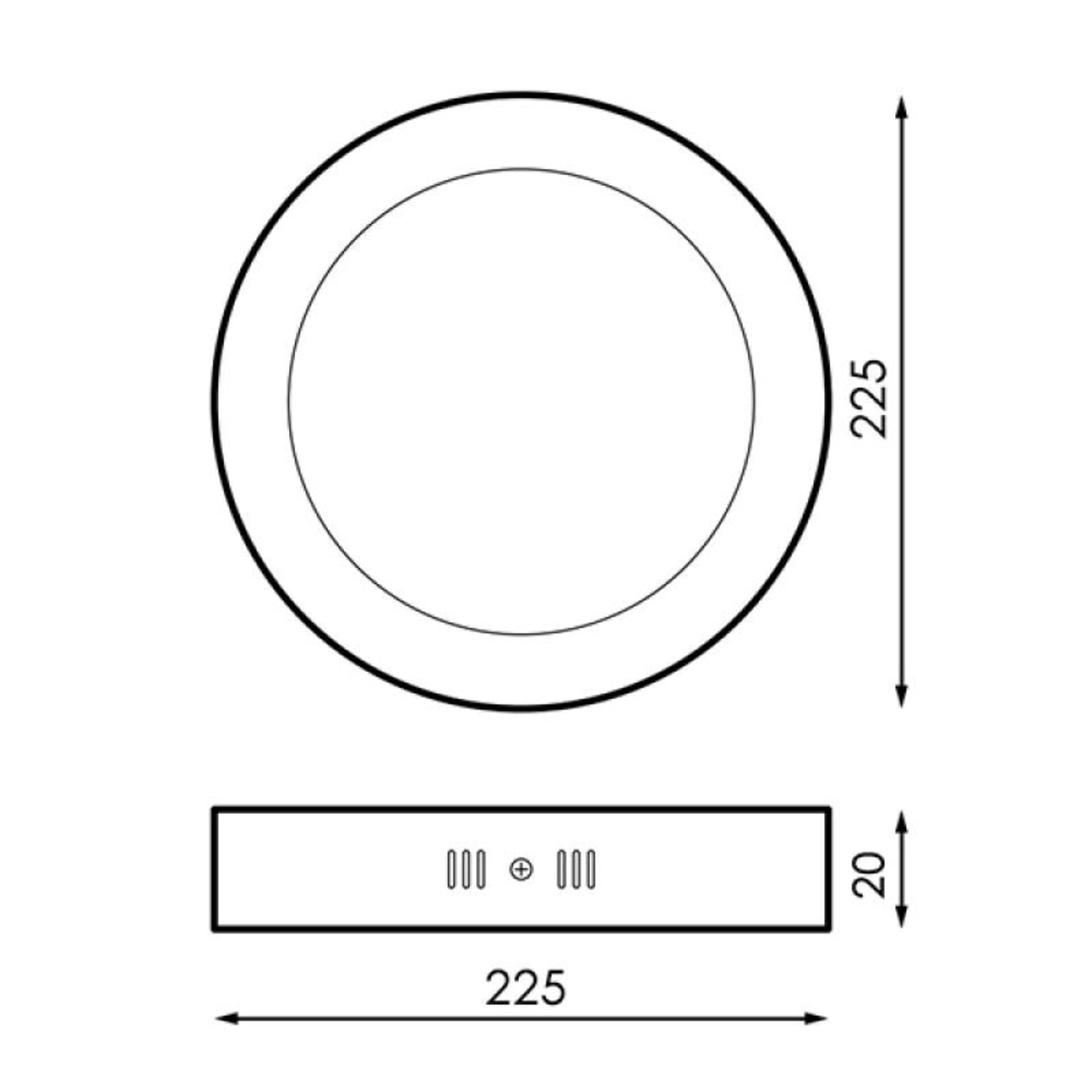 Panel de Superficie Níquel Circular 20W CCT - 2