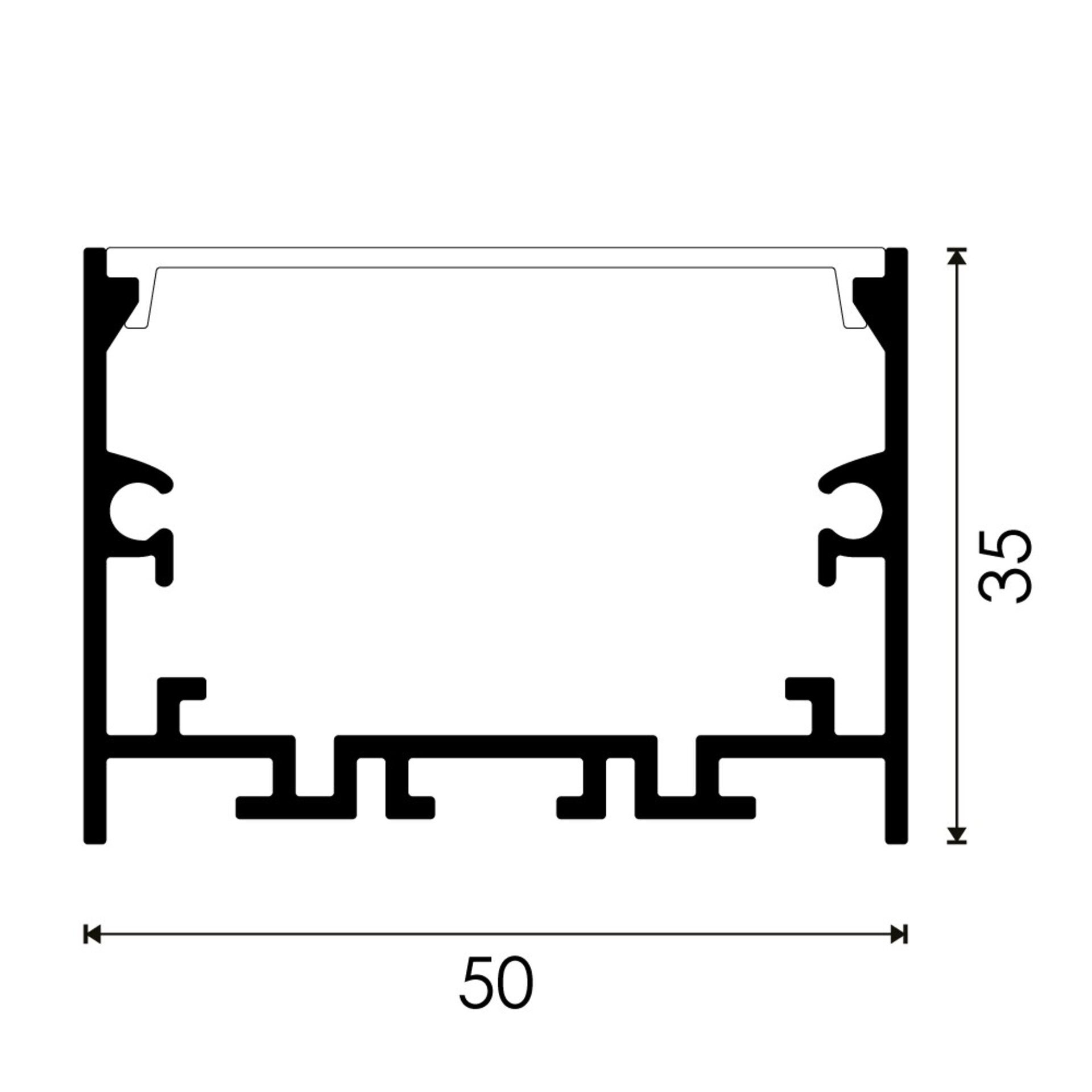 Perfil de Aluminio Ning 2 Metros 12V/24V - DSC - 2