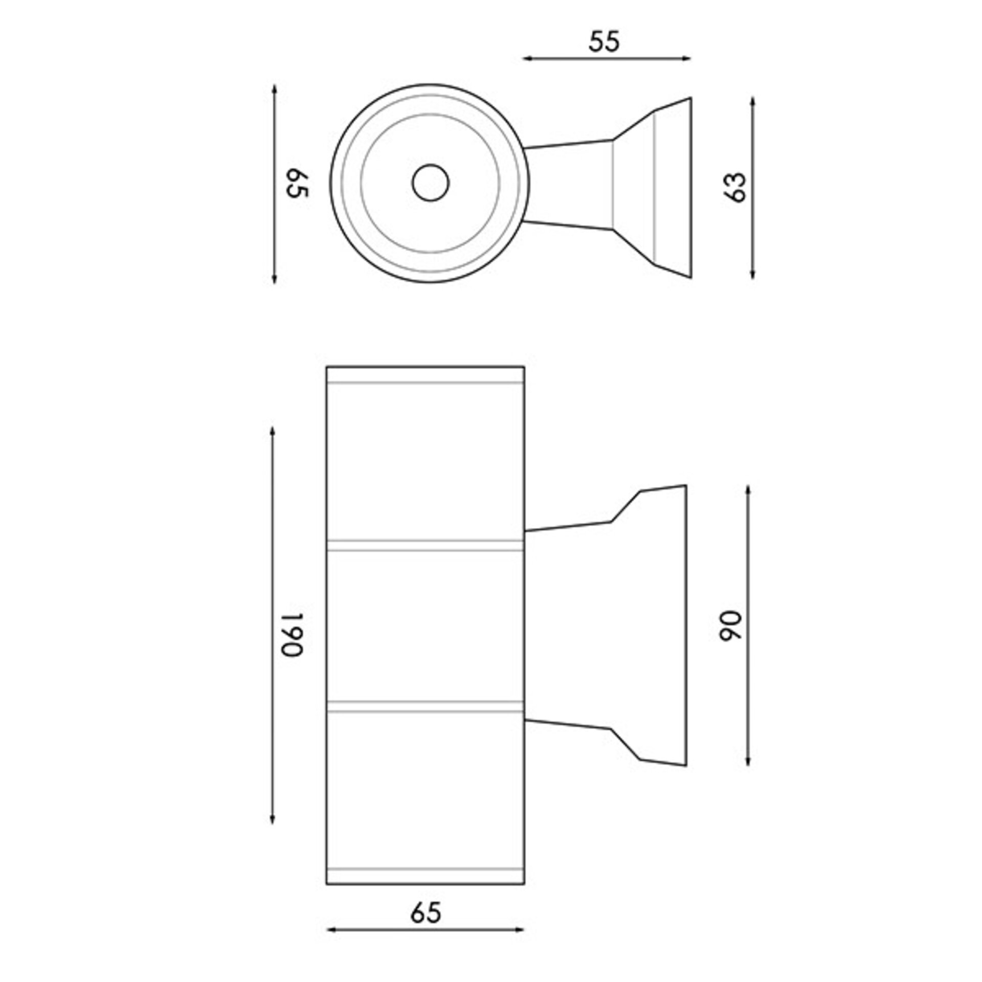Aplique de pared Tube 2XGU10 IP54 - 2