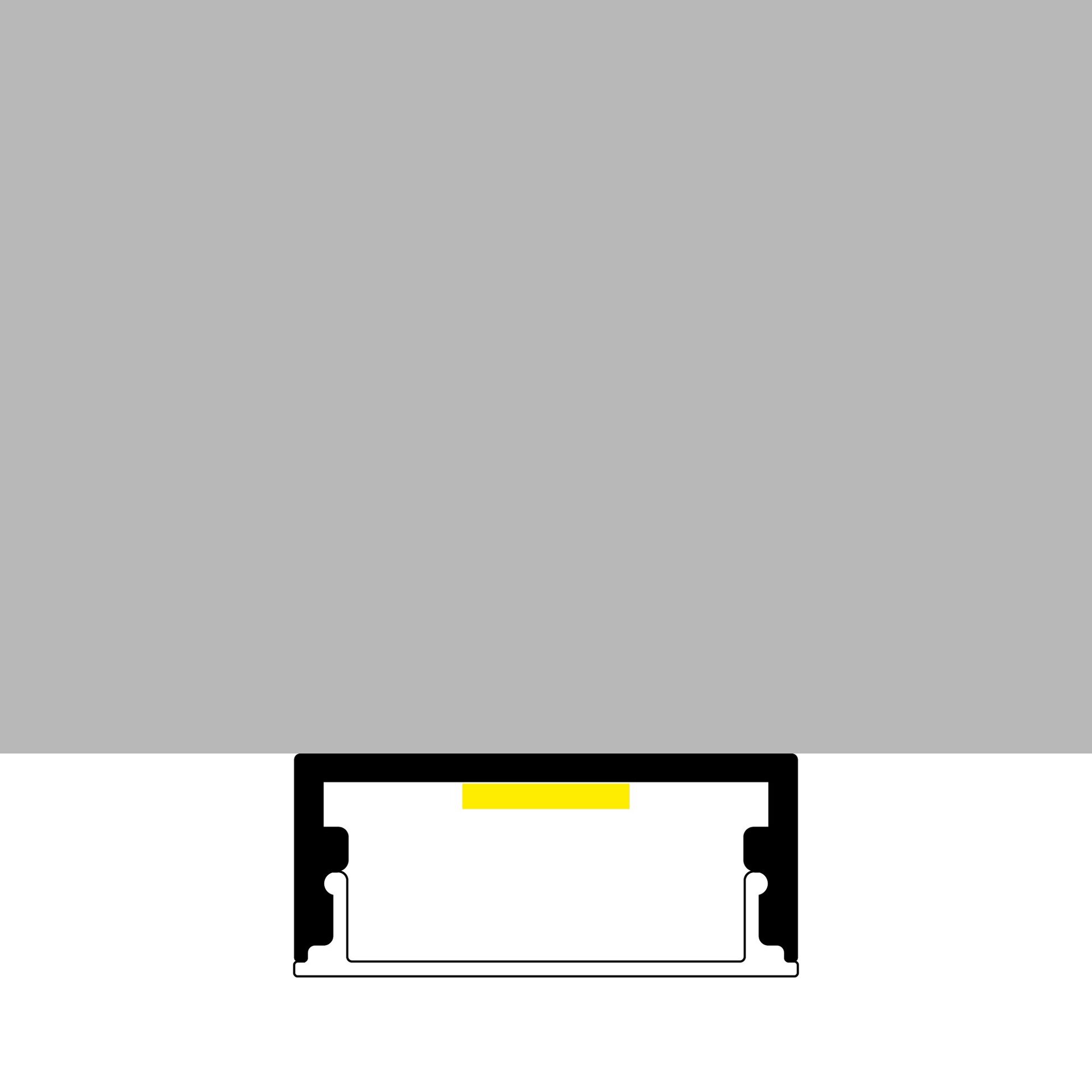 Perfil de aluminio Minim Lacado Blanco  - 2 metros - 3