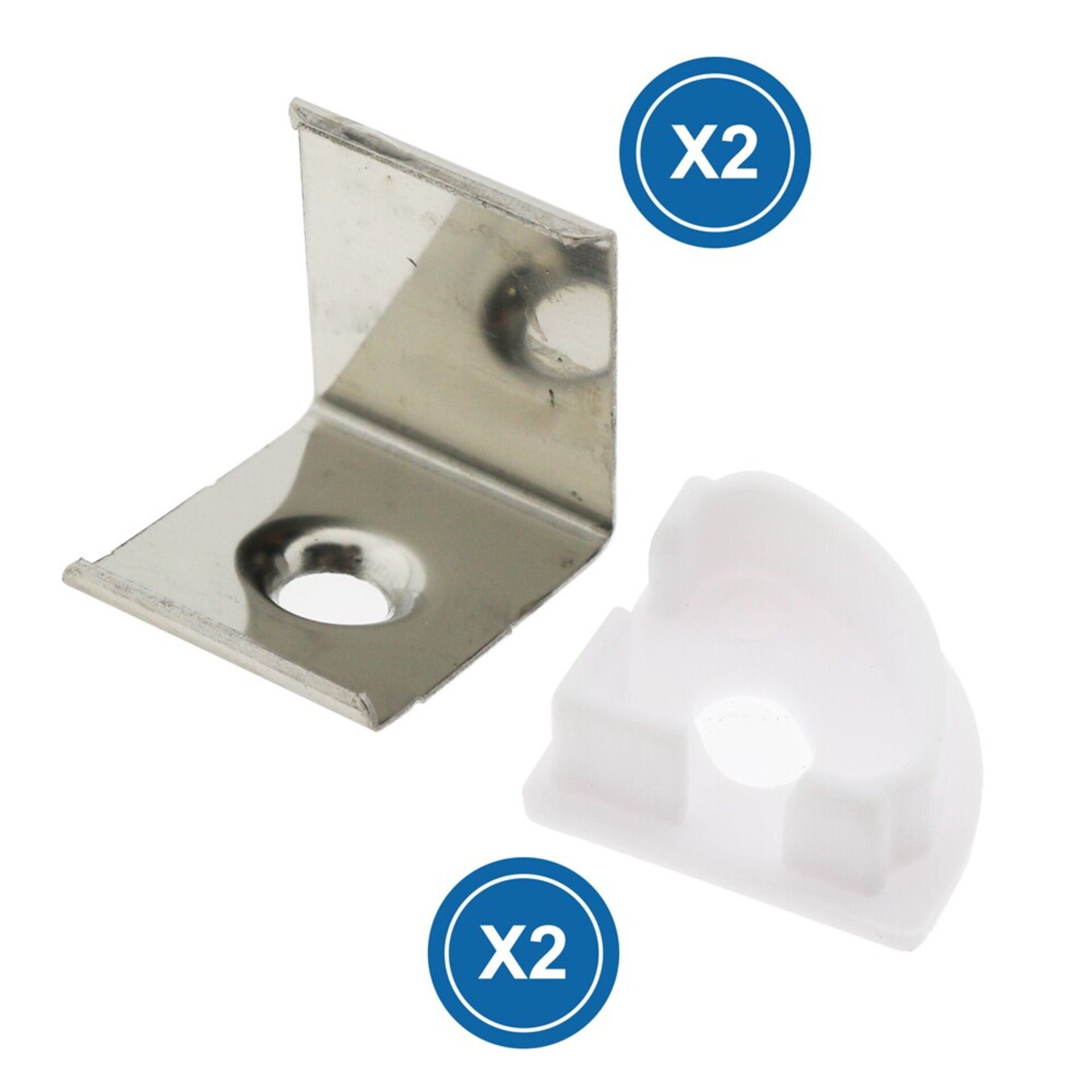 Pack 2 Tapones y 2 grapas para Perfil LM3742 - 1