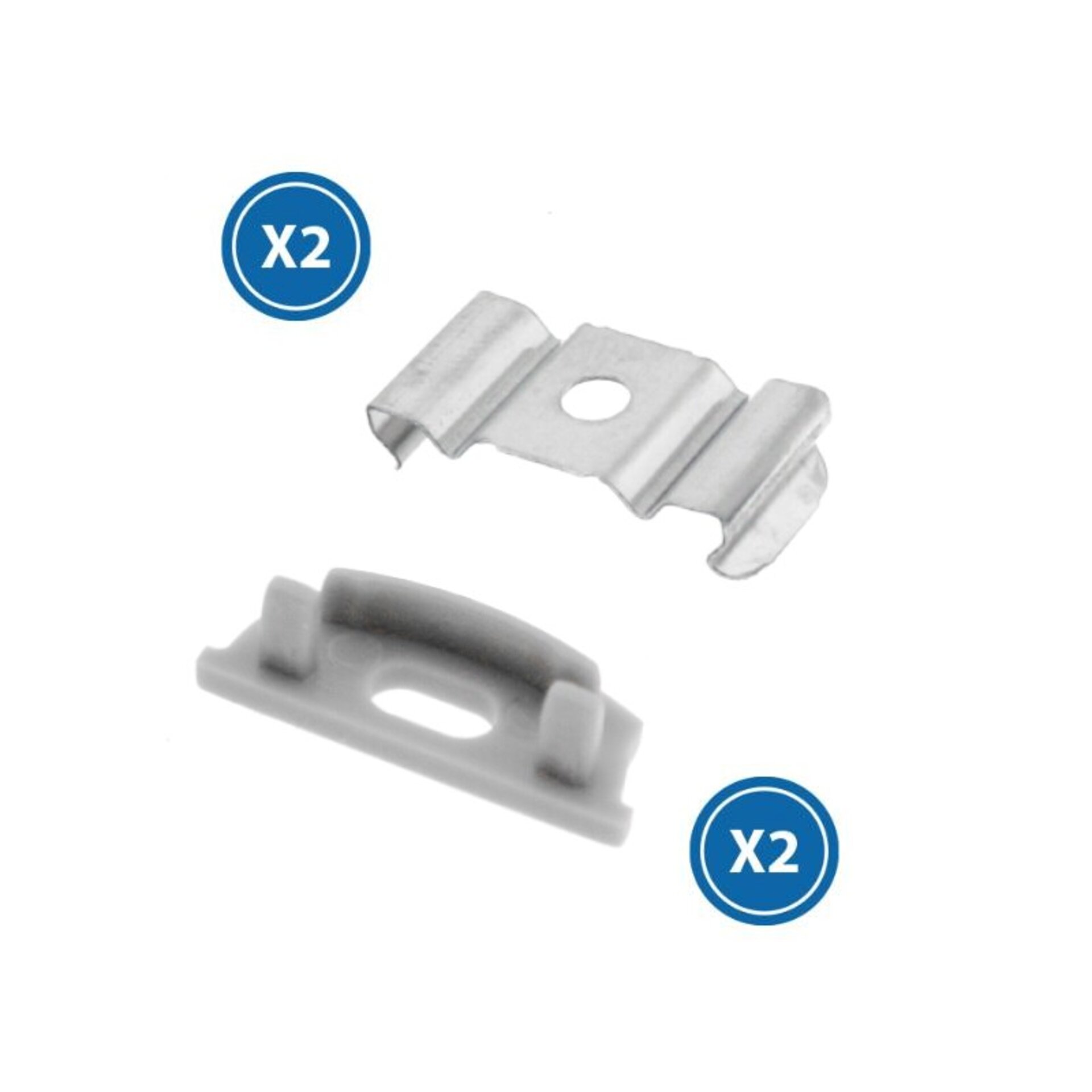 Pack 2 Tapones y 2 grapas para Perfil LM3737 - 1