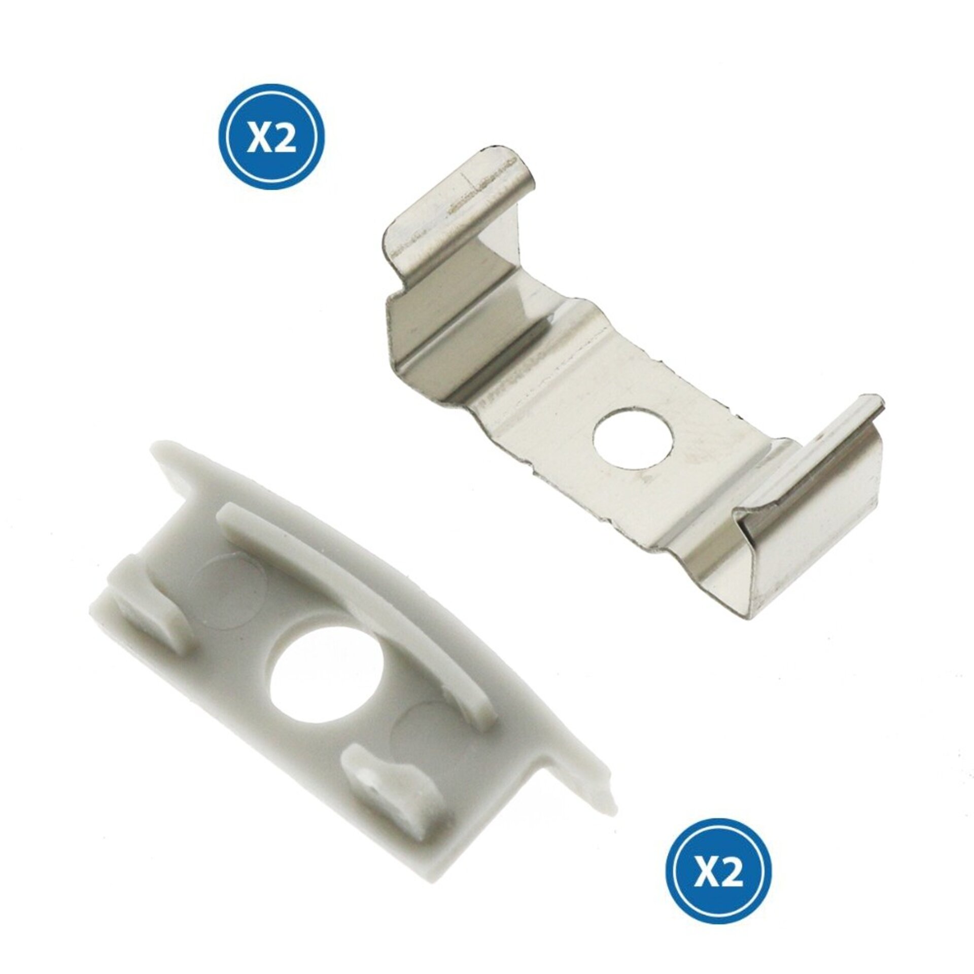 Pack 2 Tapones y 2 grapas para Perfil LM3731 - 1