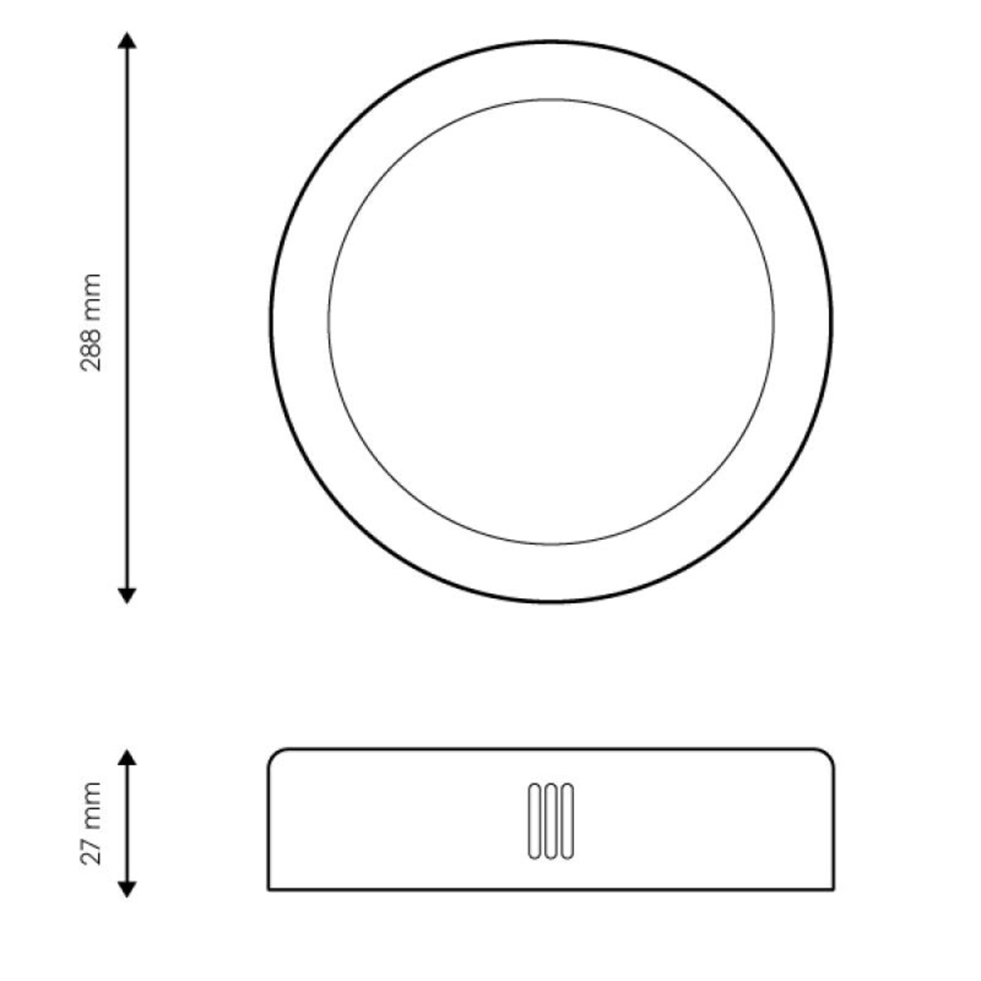 Panel de Superficie Níquel Circular 25W CCT - 1
