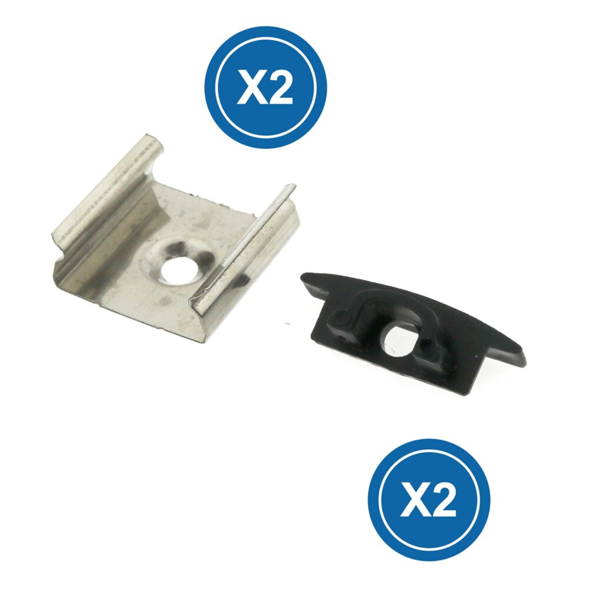 Pack 2 Tapones y 2 grapas para Perfil LM3706 - 1