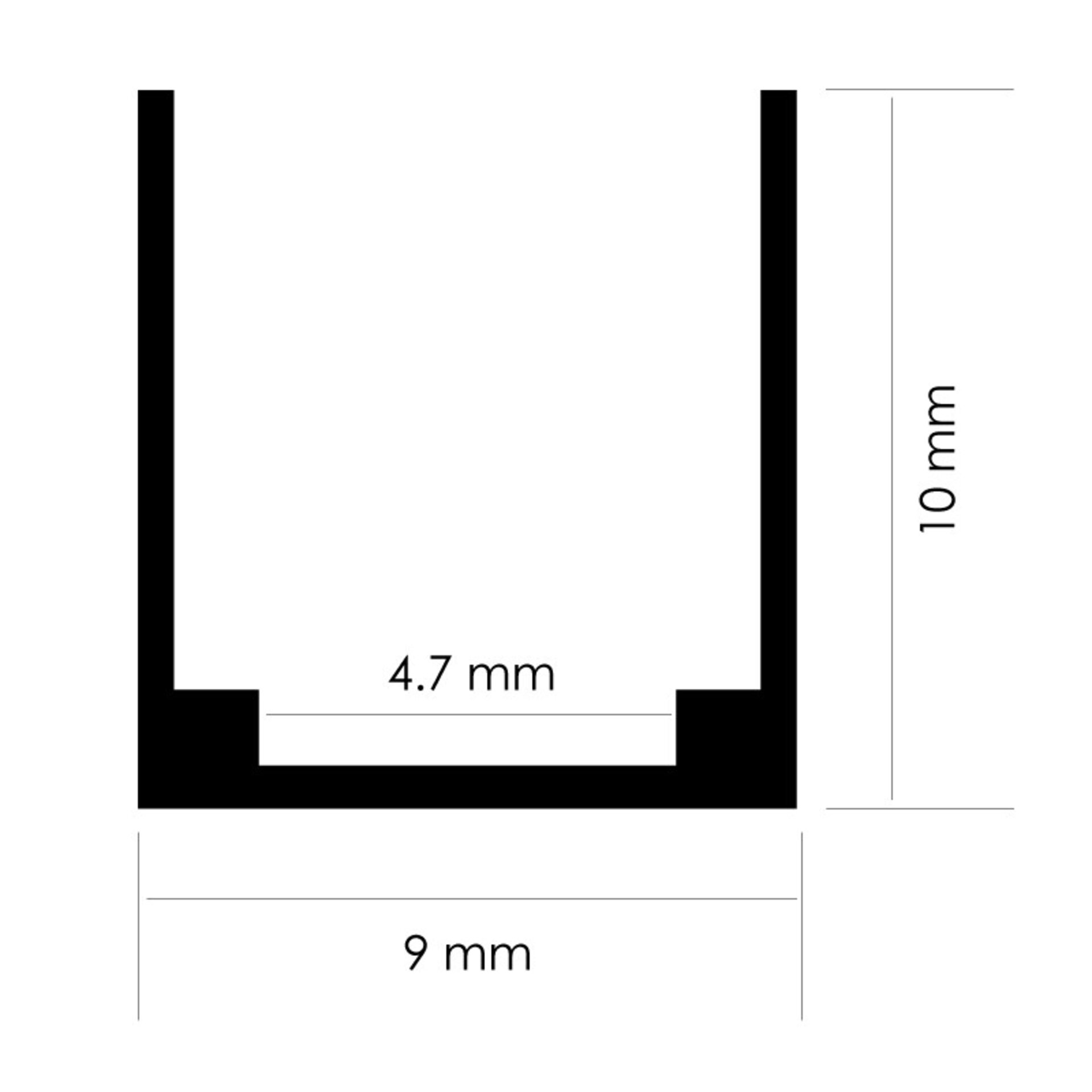 Perfil de Aluminio U 2 Metro Para Nean Led 24V/220V - 2