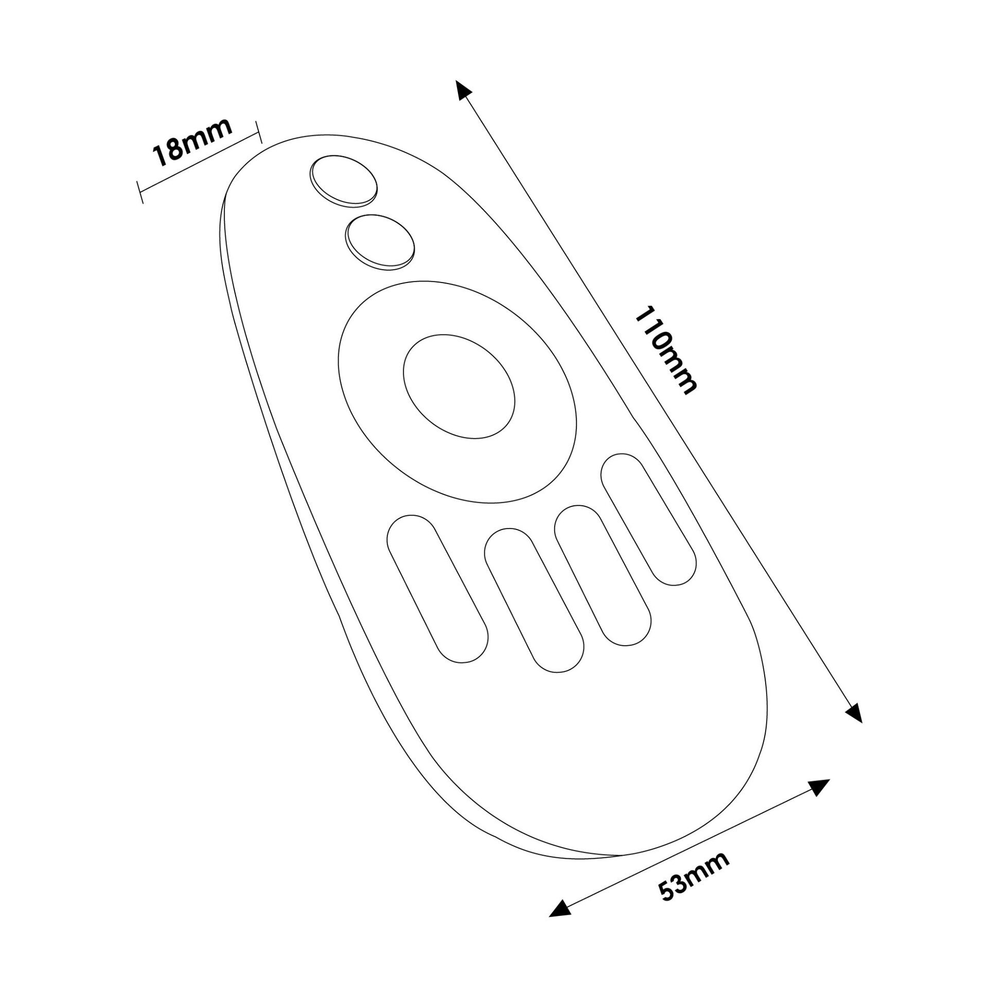 Mando RF para Regulador LED Monocolor 4 Zonas - 2