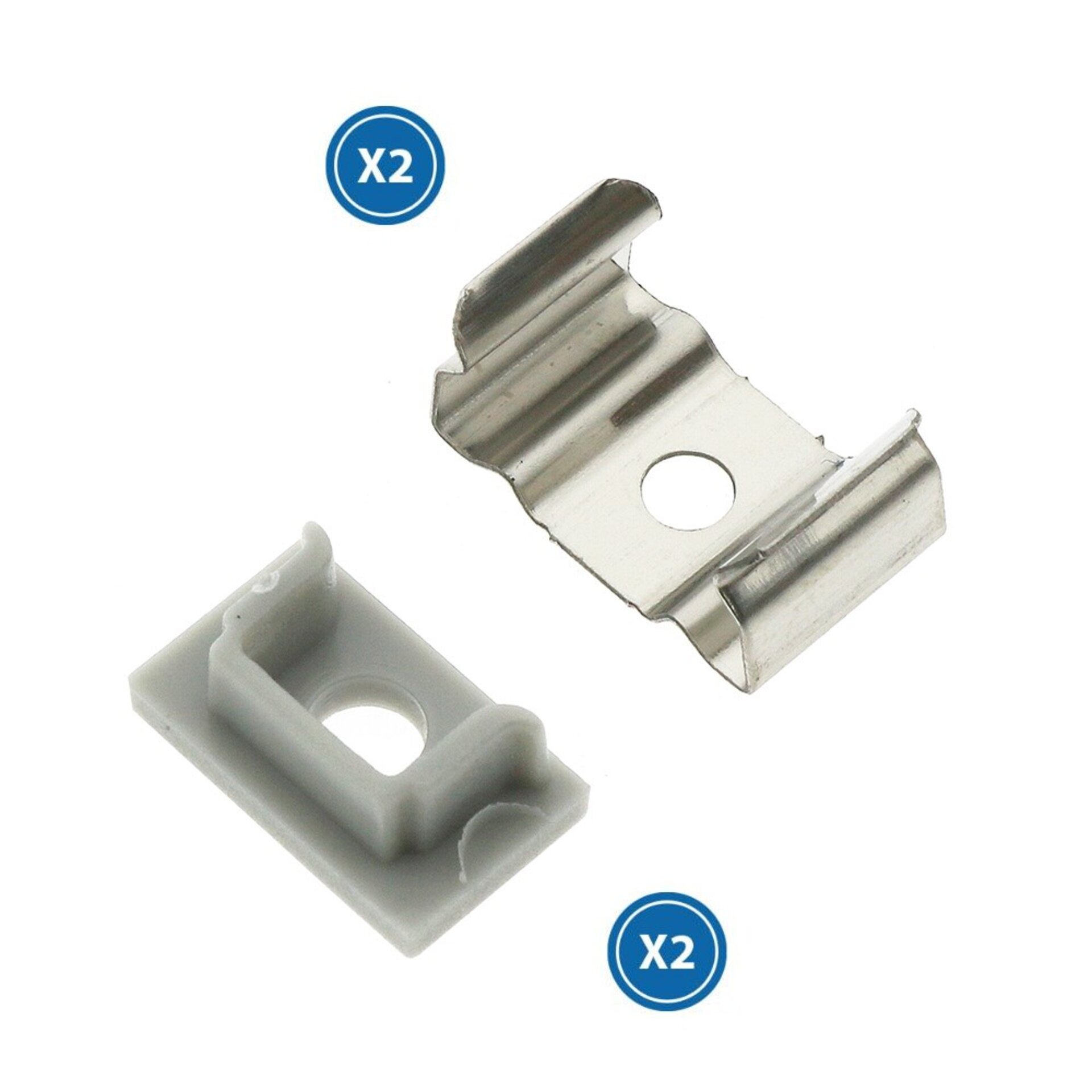 Pack 2 Tapones y 2 grapas para Perfil LM3701 - 1
