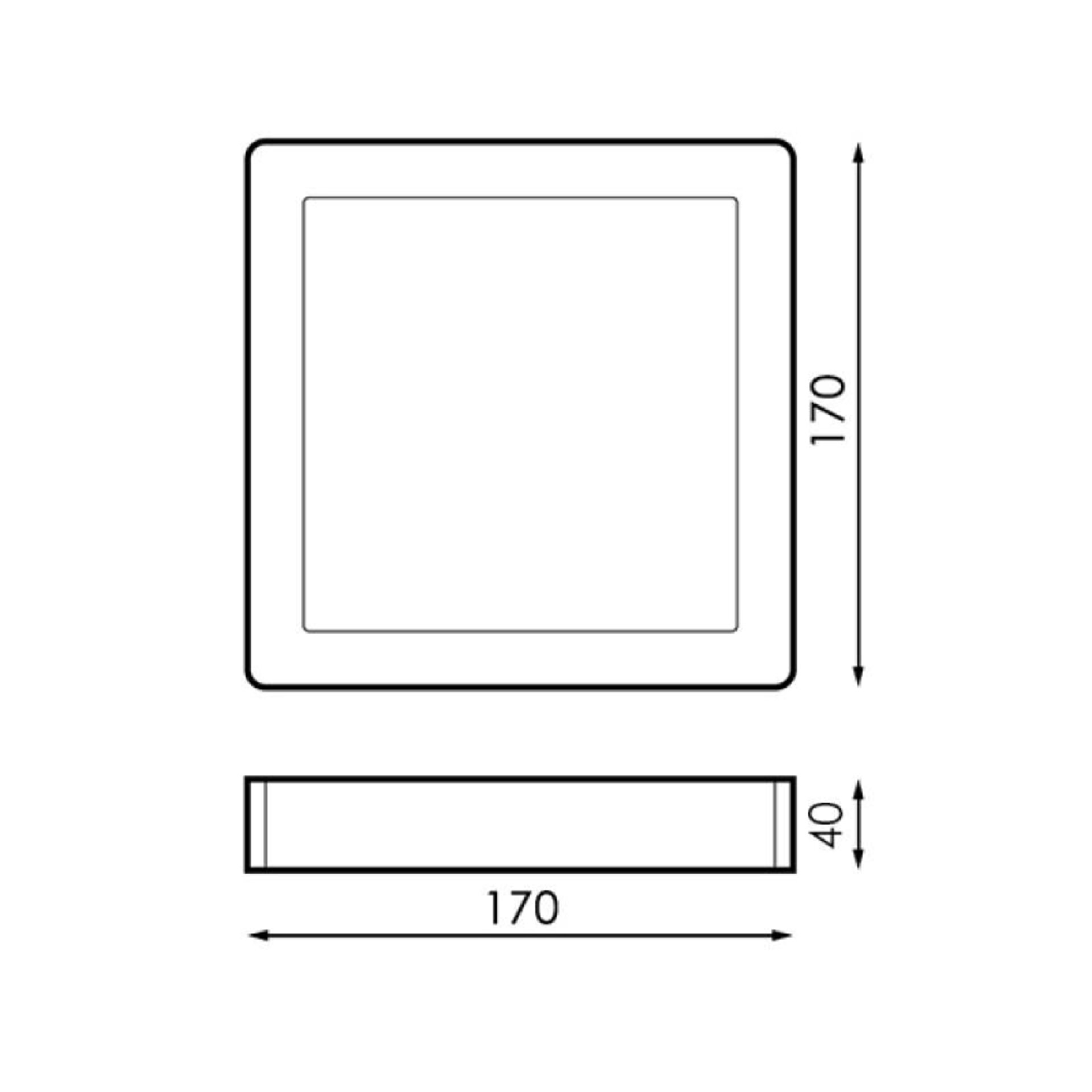 Panel de Superficie Níquel Cuadrado 12W CCT - 2