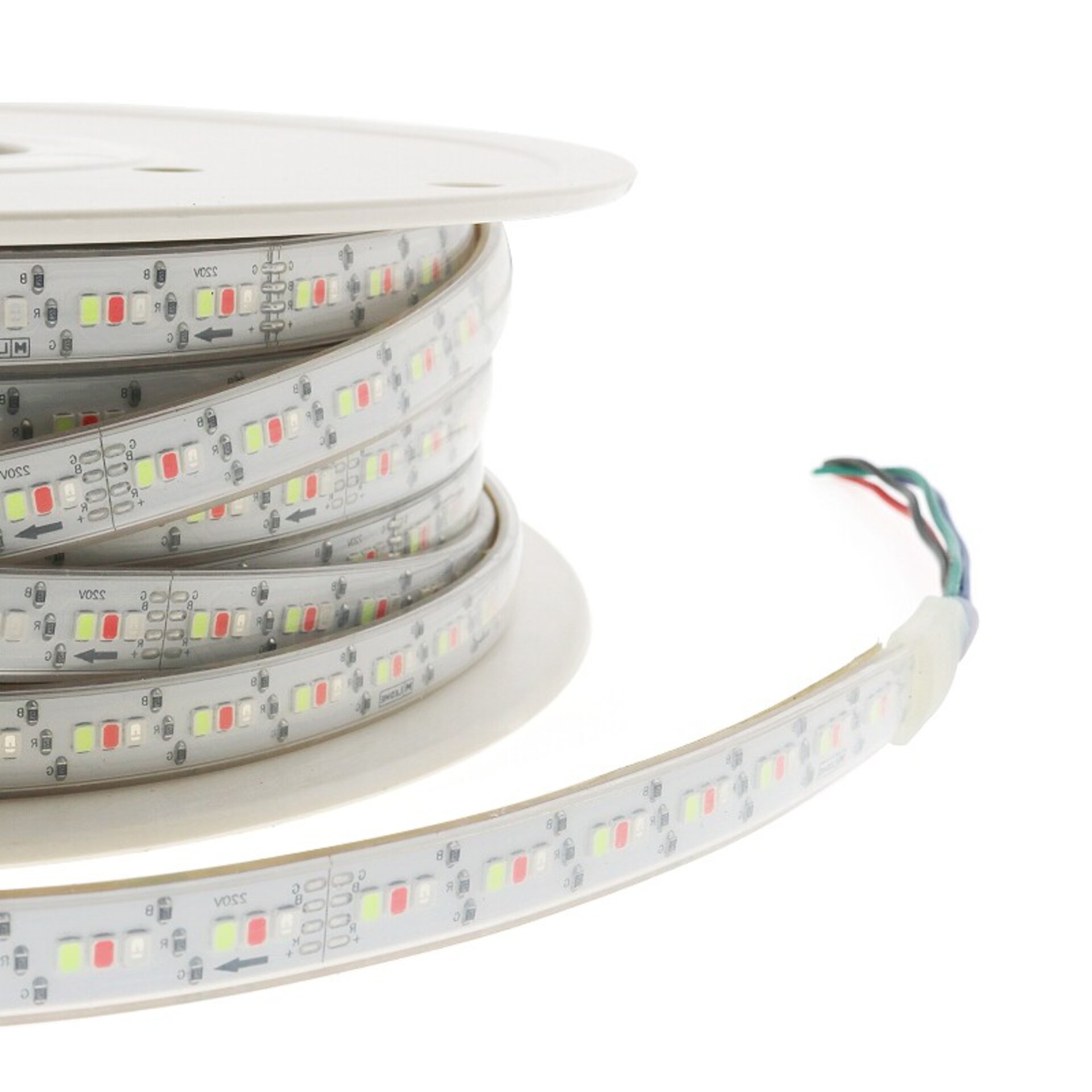 Tira de LED 220VAC SMD2835 Bergamo 13W/m IP65 RGB - 25 metros - 4