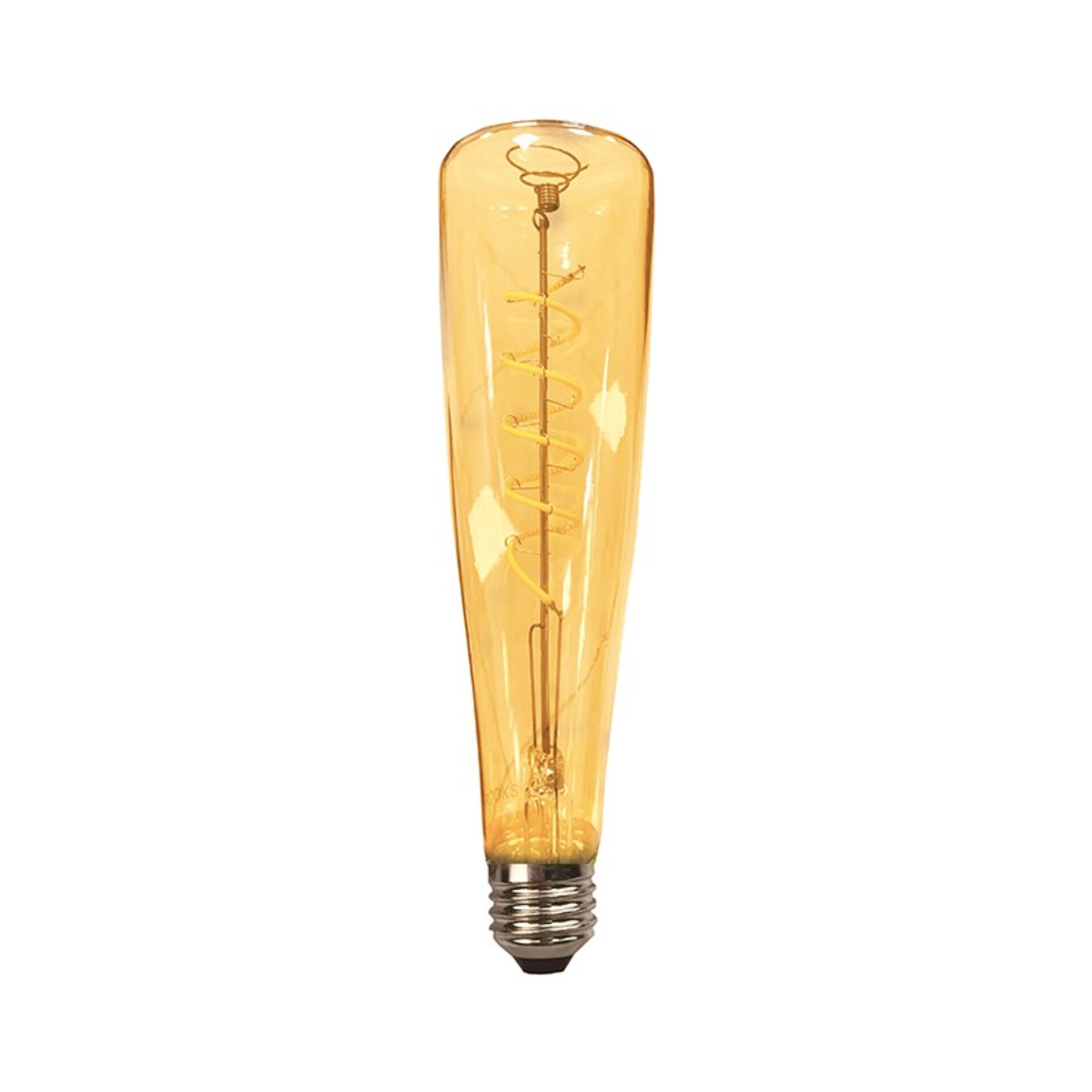 Bombilla LED Filamento Espiral E27 Botella 62 mm 4W ambar - 1