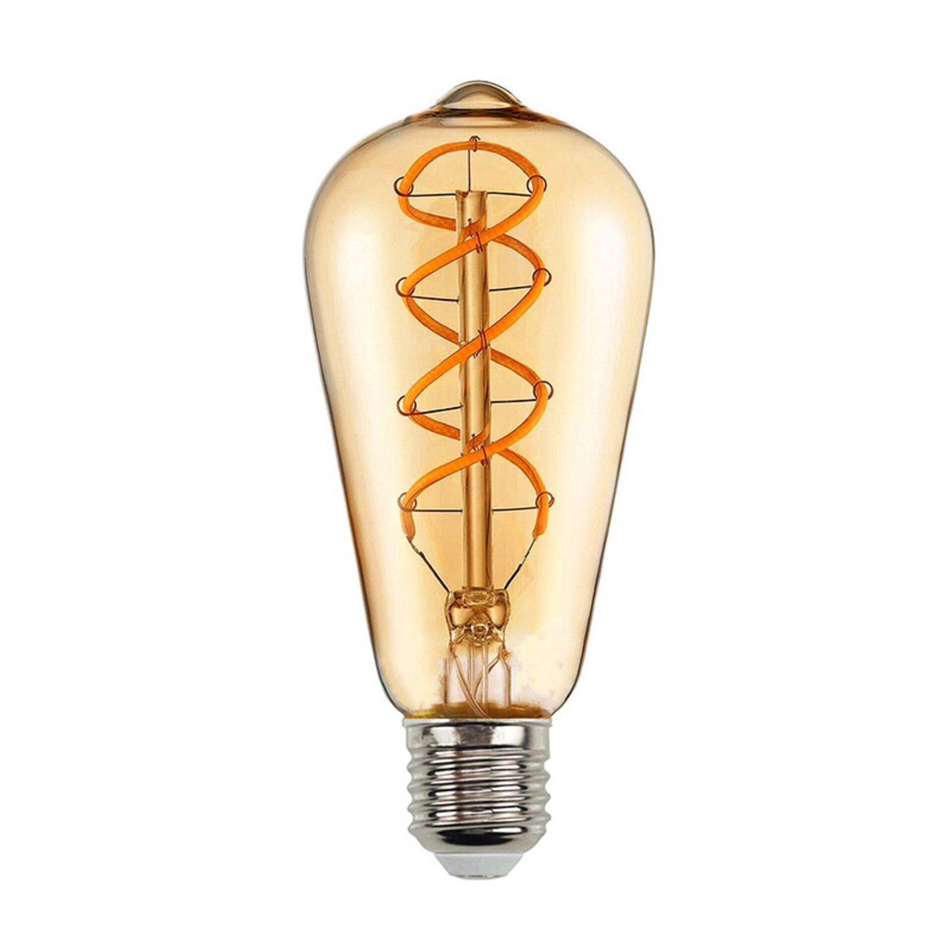 Bombilla LED Filamento Espiral E27 ST64 4W ambar - 1