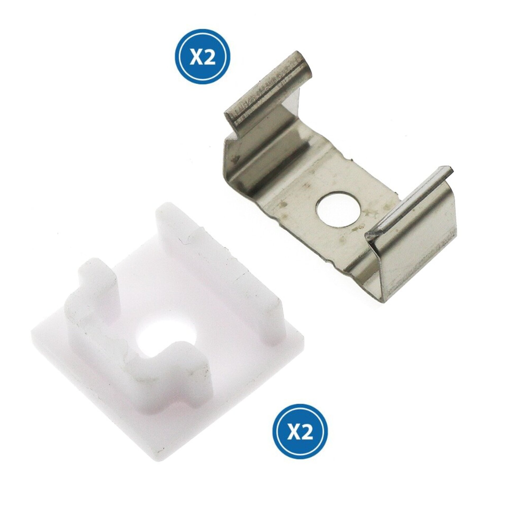 Pack 2 Tapones y 2 grapas para Perfil LM3709 - 1