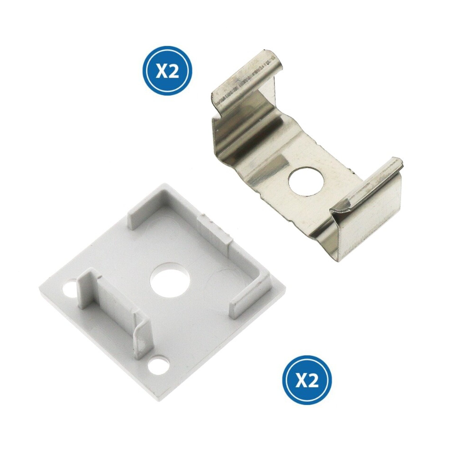 Pack 2 Tapones y 2 grapas para Perfil LM3751 - 1