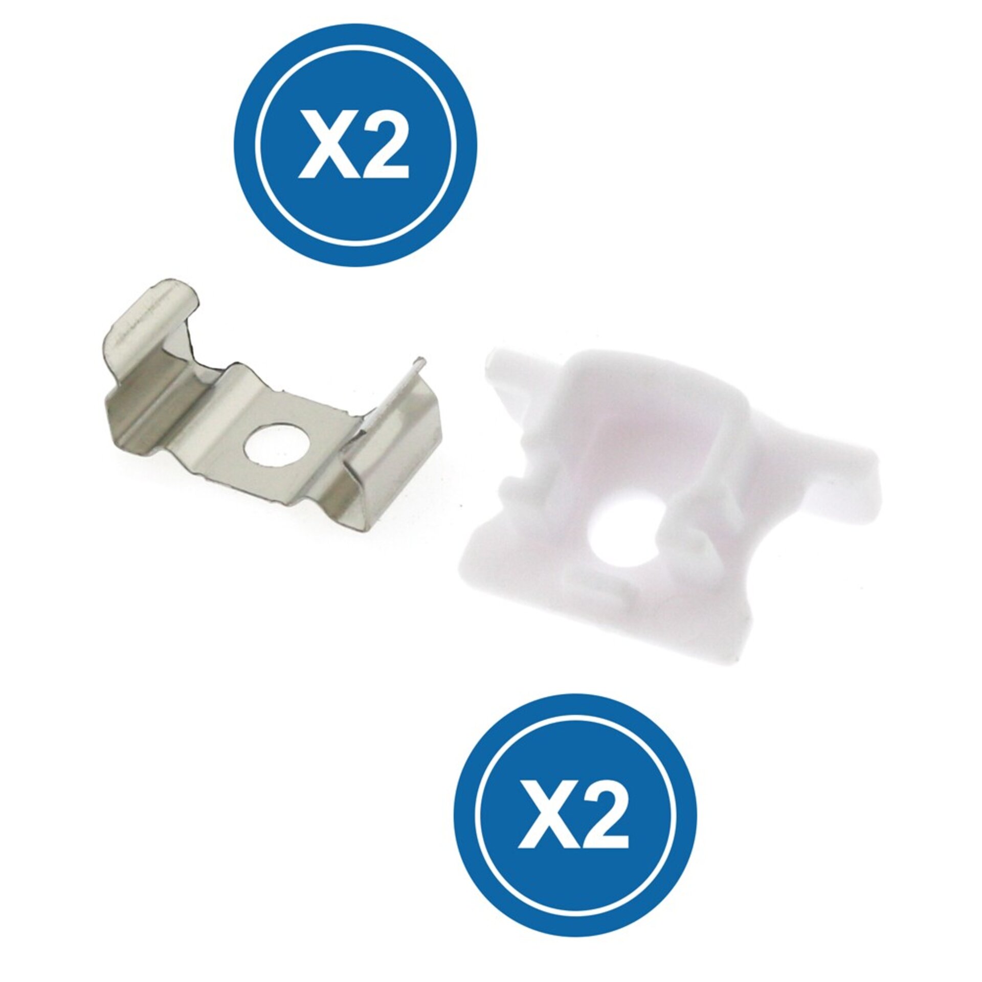 Pack 2 Tapones y 2 grapas para Perfil LM3714 - 1