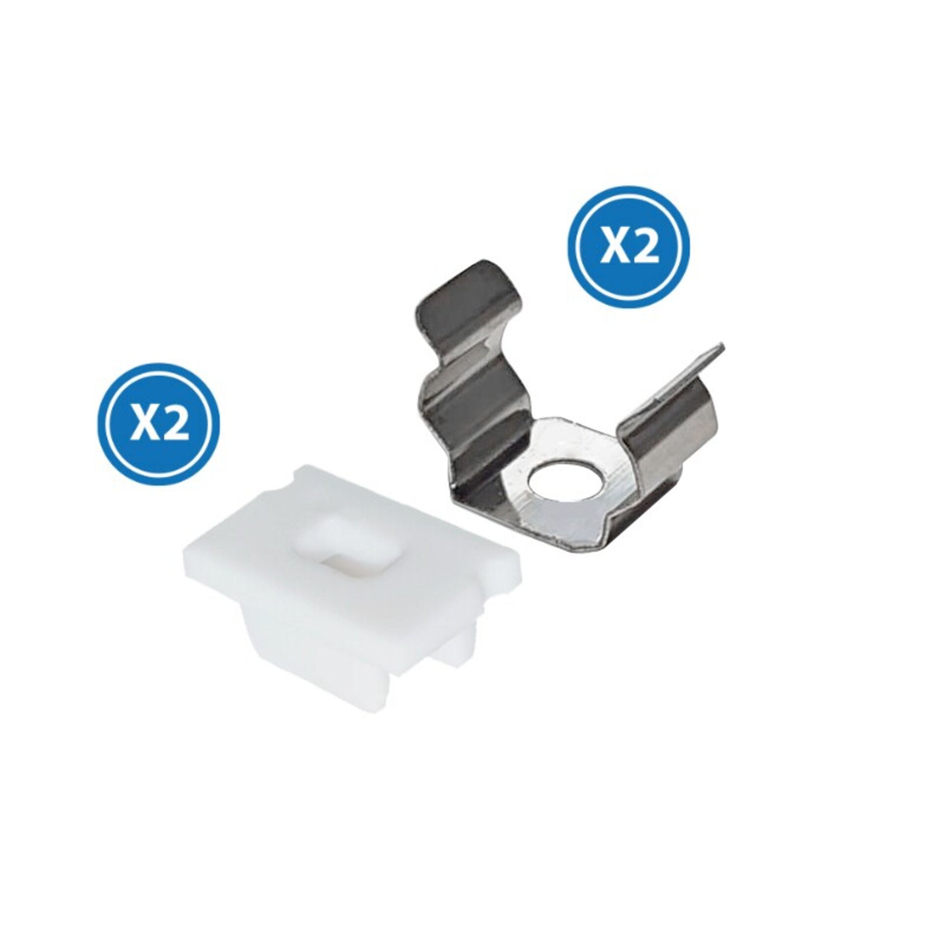 Pack 2 Tapones y 2 grapas para Perfil LM3733 - 1