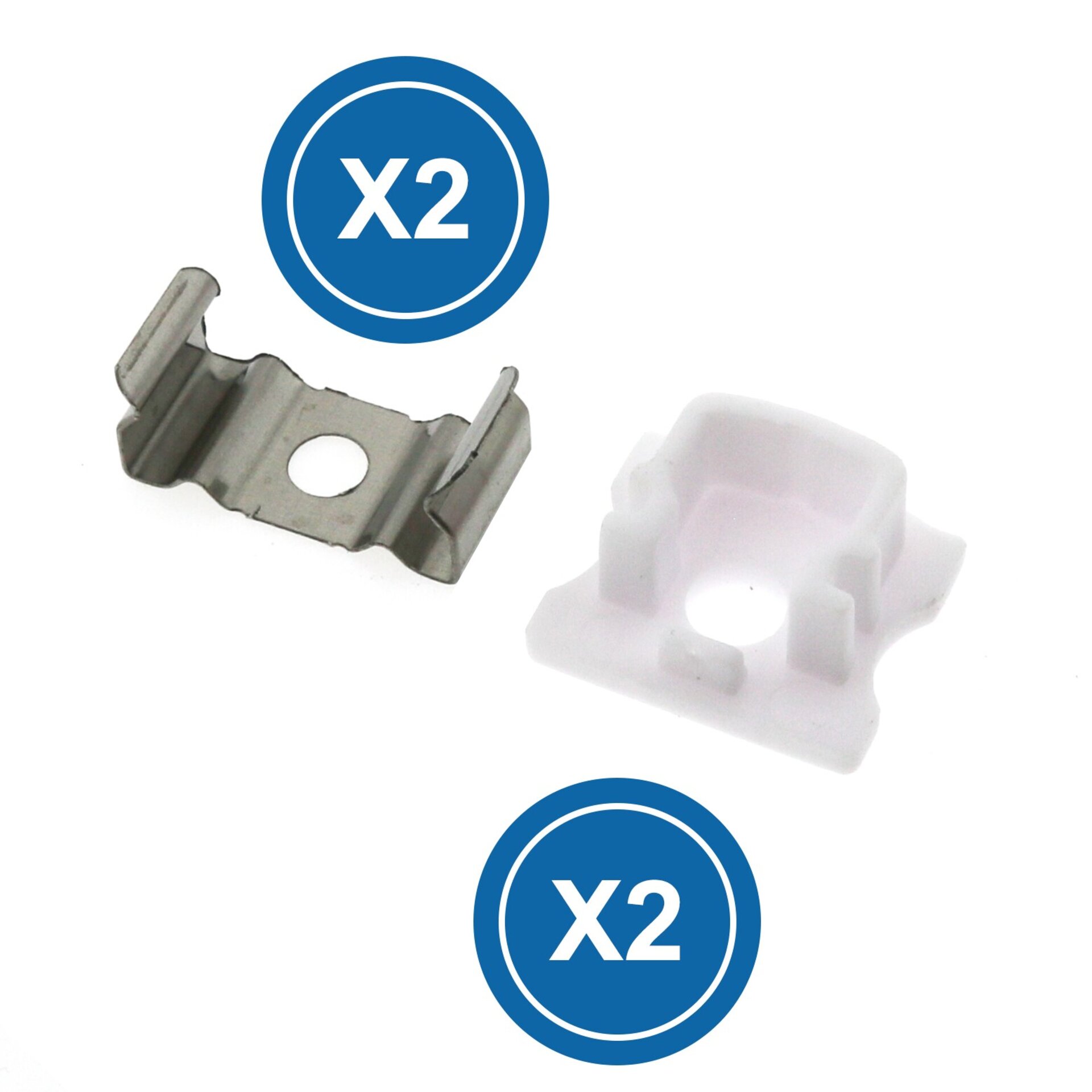 Pack 2 Tapones y 2 grapas para Perfil LM3712 - 1