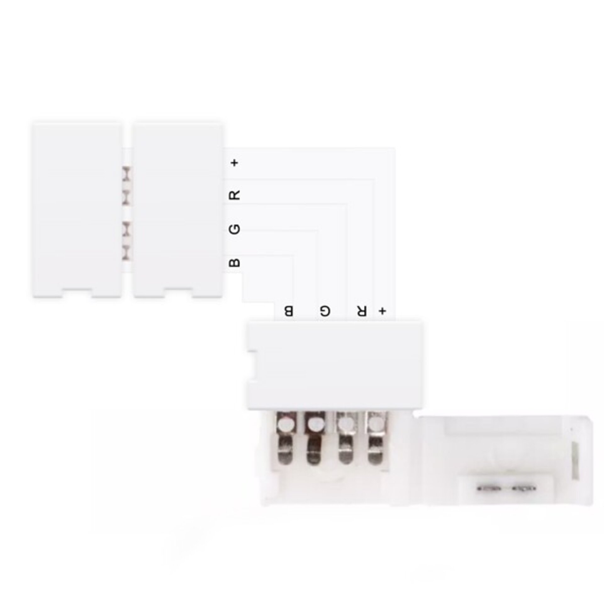 Conector para Tira 10MM 12V/24V RGB Tipo L - 2